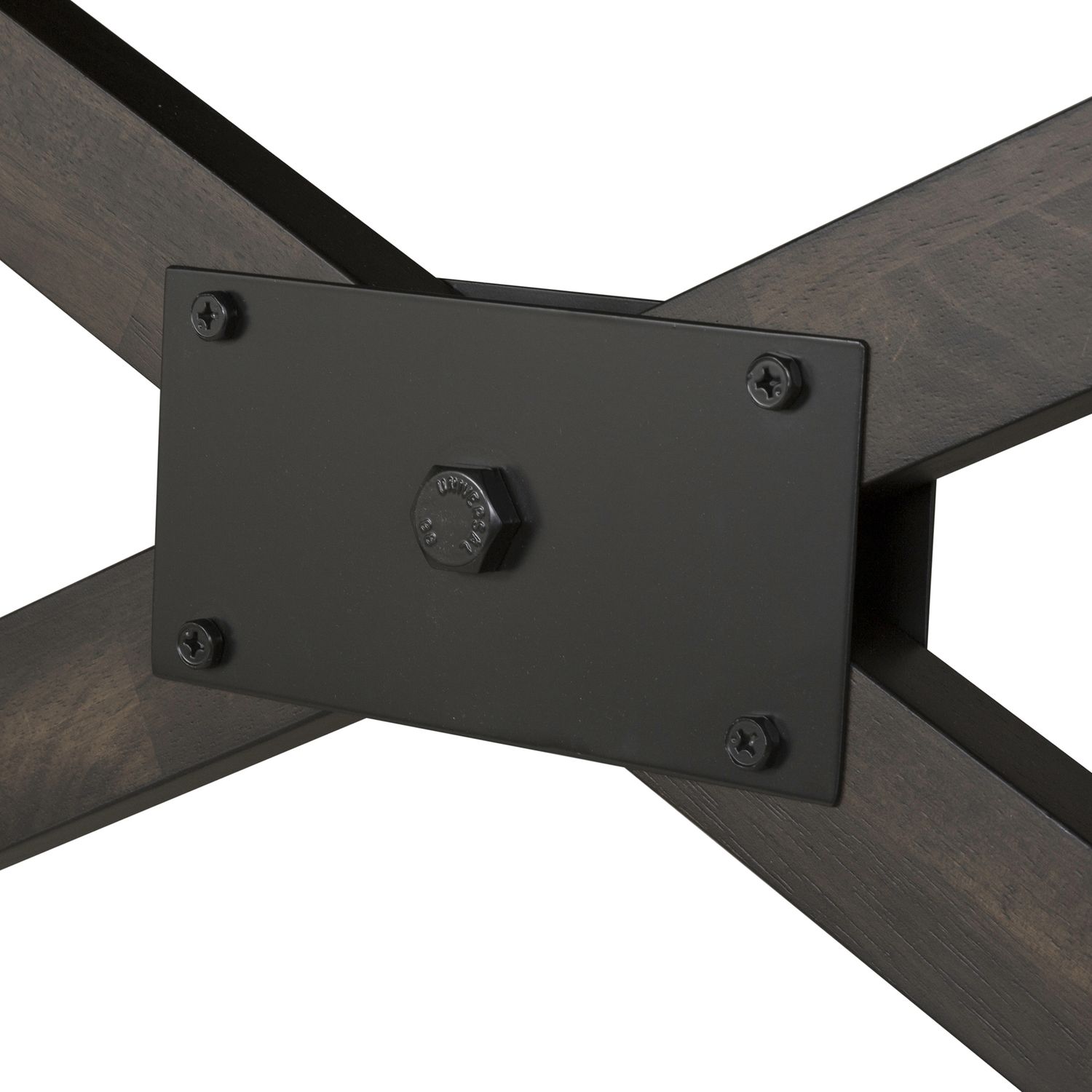 Double Bridge Rectangular Wood Extendable Trestle Table