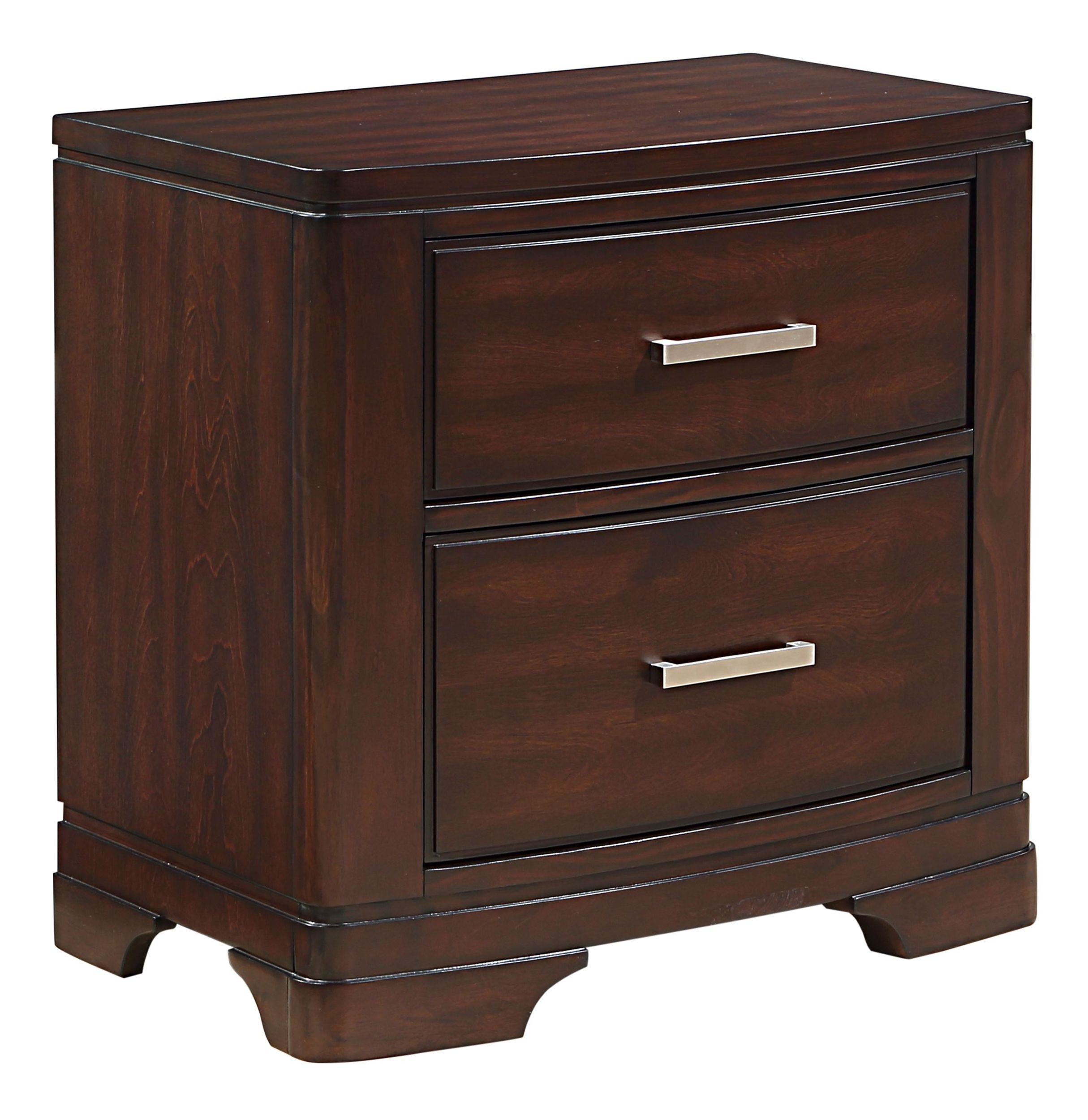 Hudson Wood 2-Drawer Night Stand