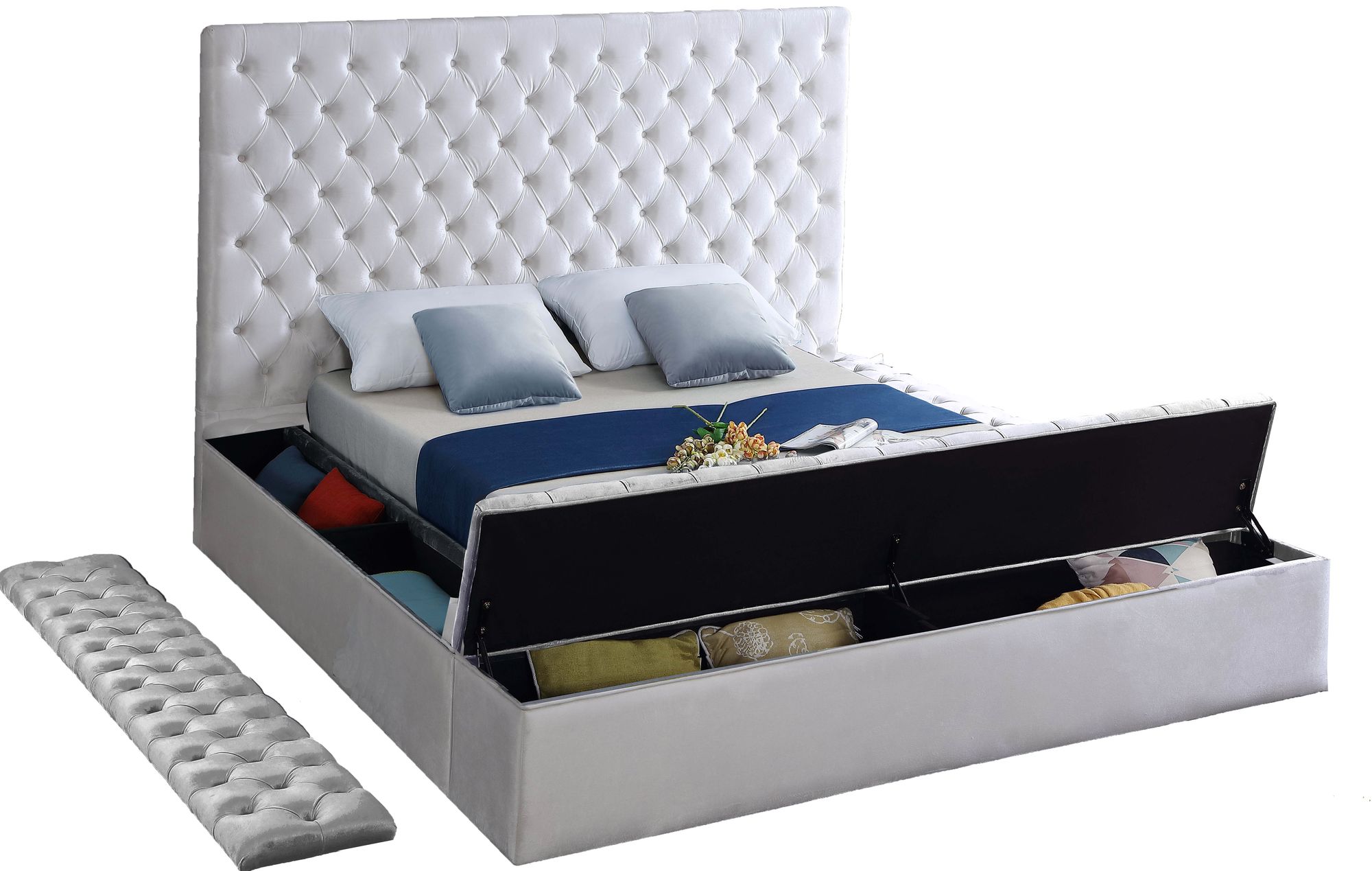 Bliss Velvet King Size Bed