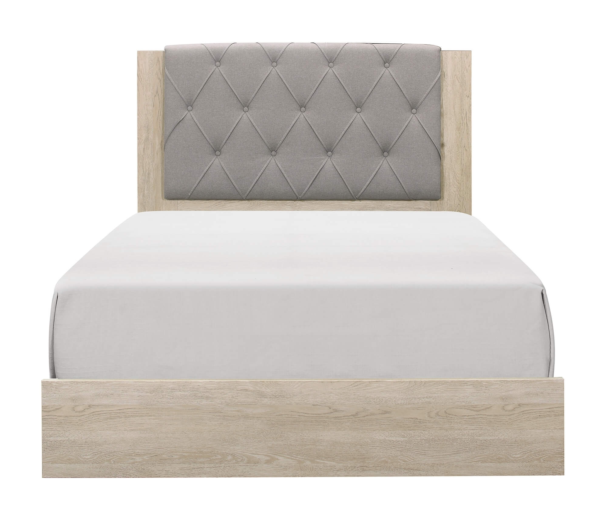 Whiting Fabric/Wood Veneer Bed in a Box, Full Size