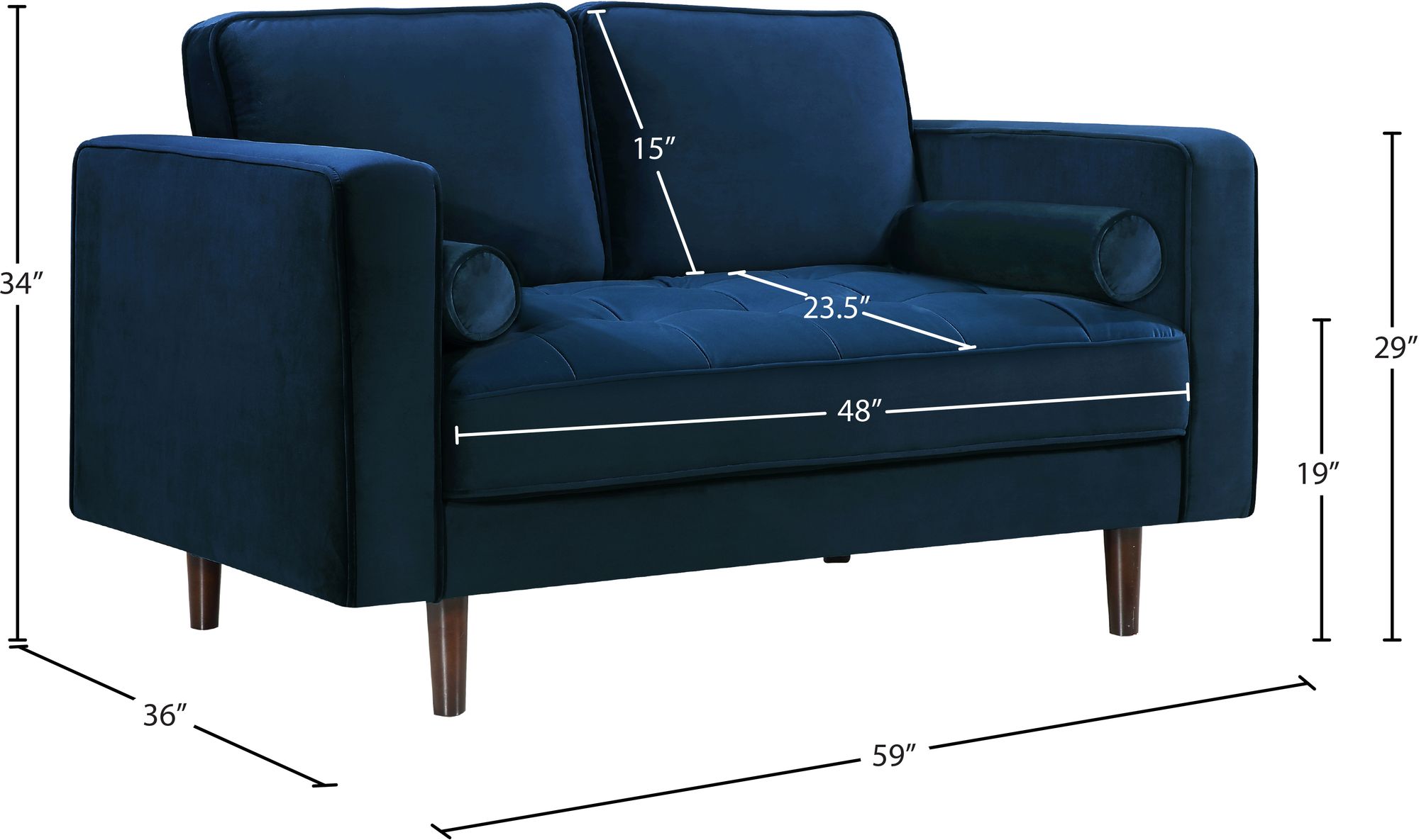 Emily Velvet Loveseat