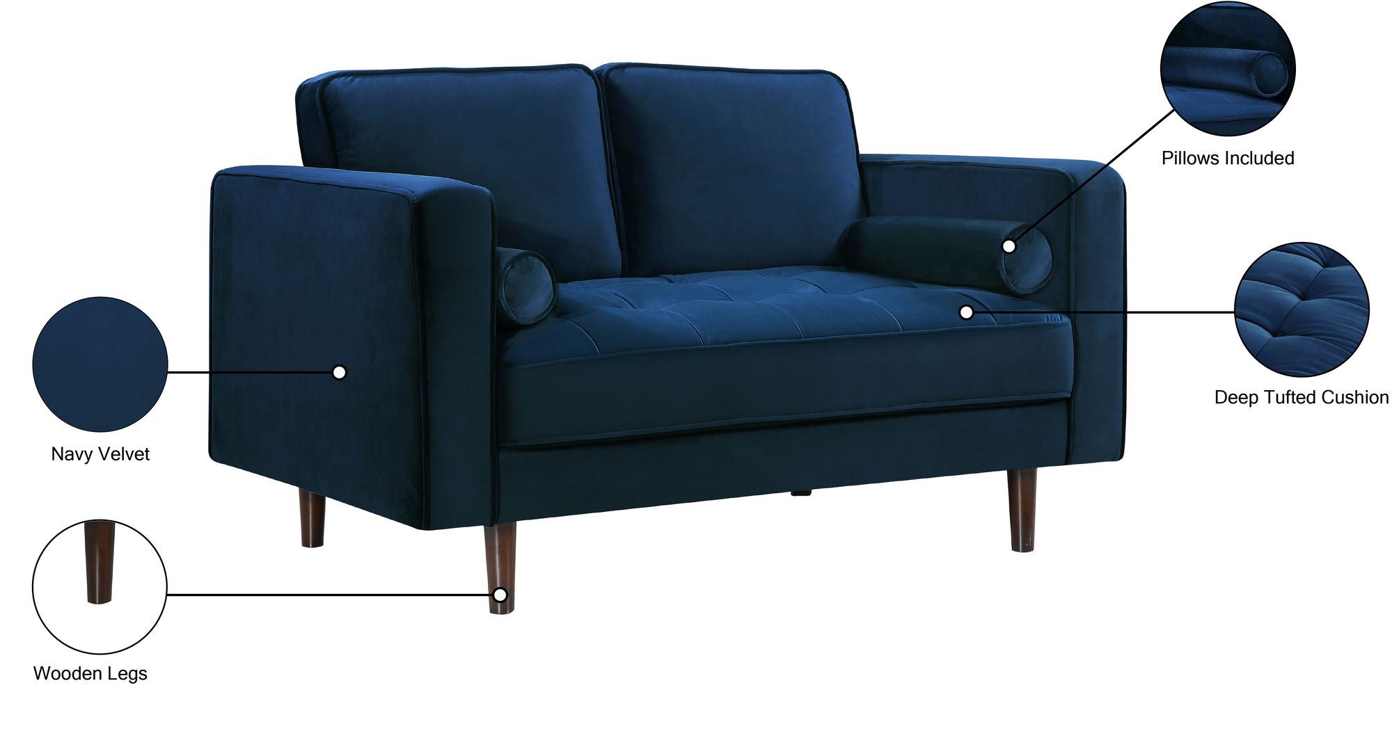 Emily Velvet Loveseat