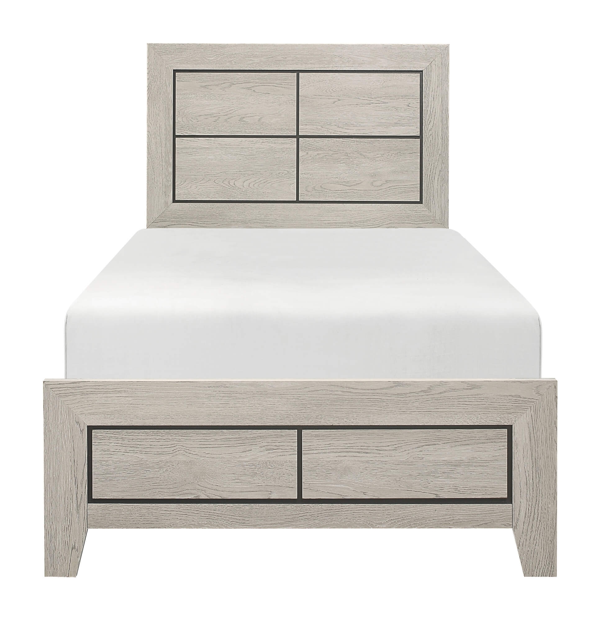 Quinby Wood/Wood Veneer Bed in a Box,Twin Size