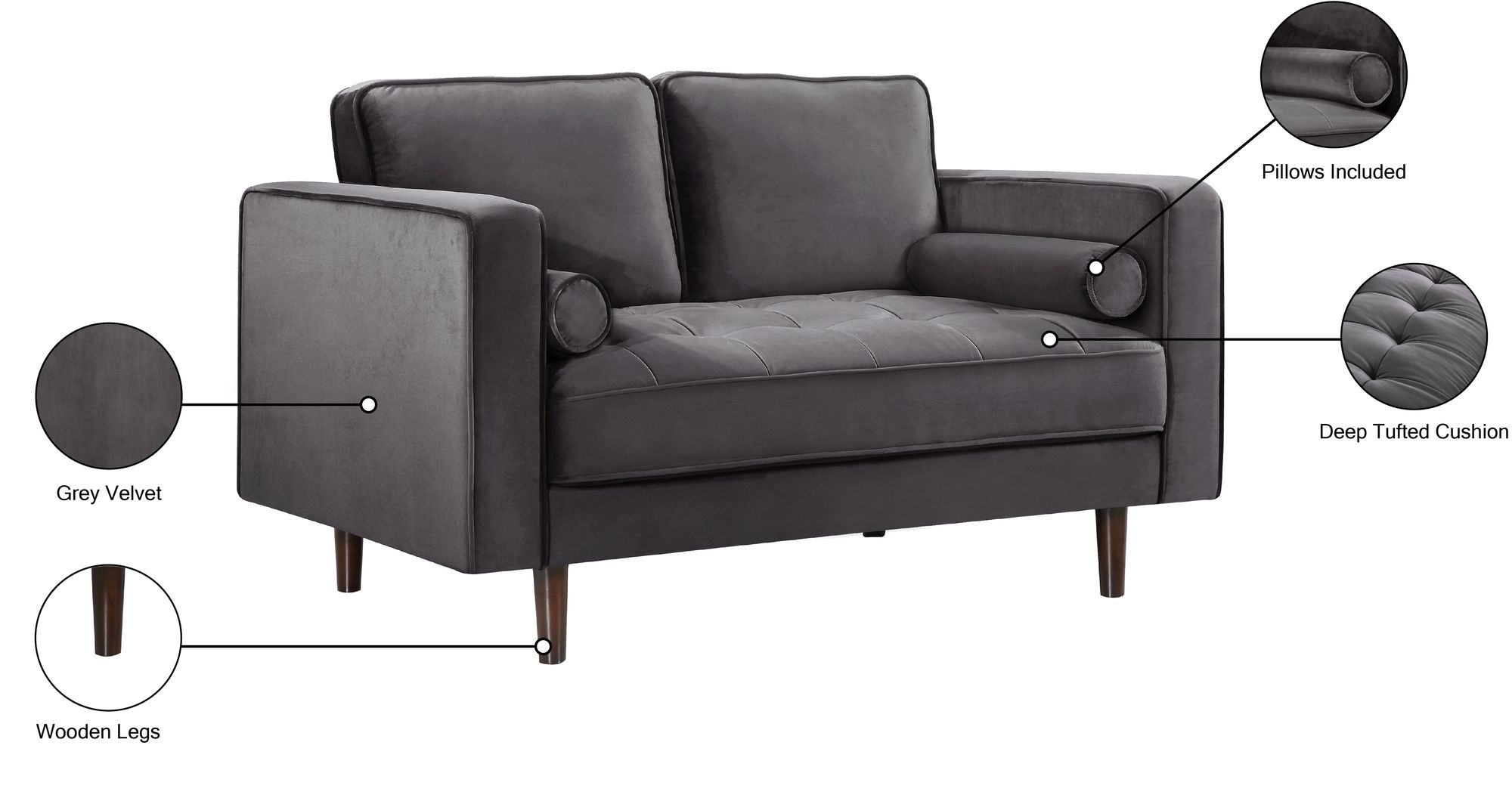 Emily Velvet Loveseat
