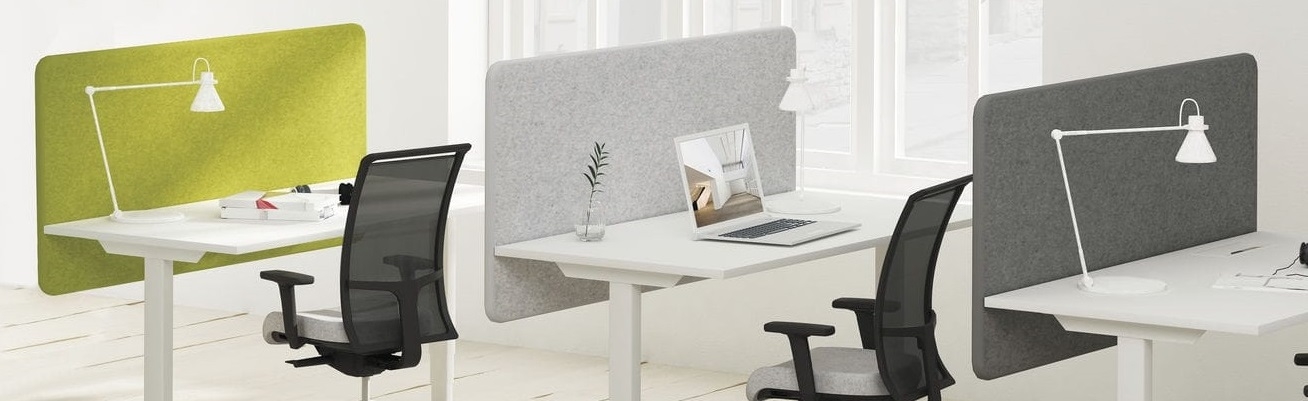 Easy 70.8" Fabric Desk Screen w/Fittings