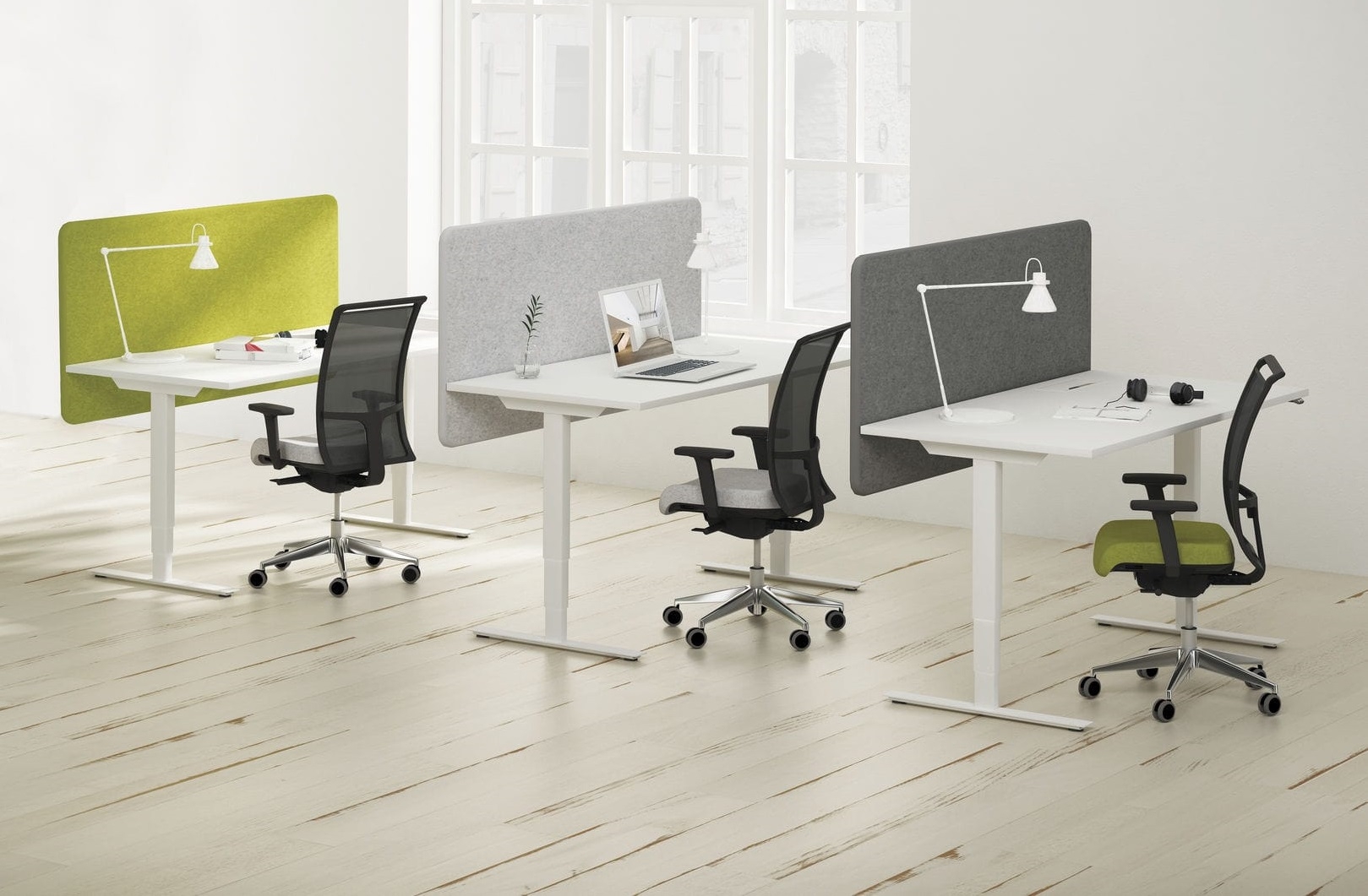 Easy 47.2" Adjustable 3-Column Sit-Stand Office Desk