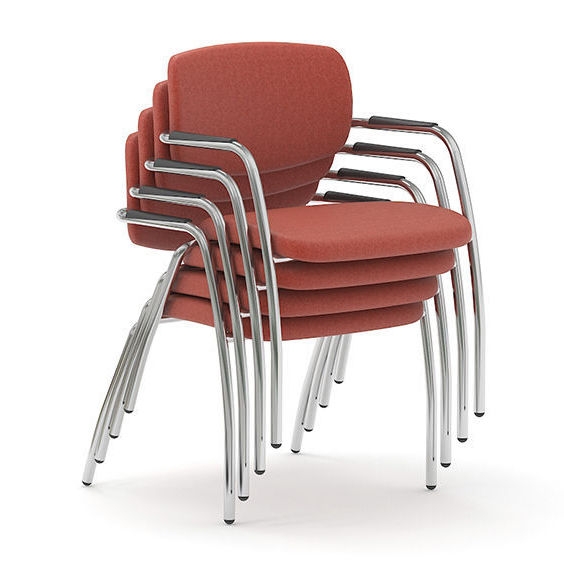 Gama Visitor Armchair, Upholstered Seat & Back, 4-leg Frame