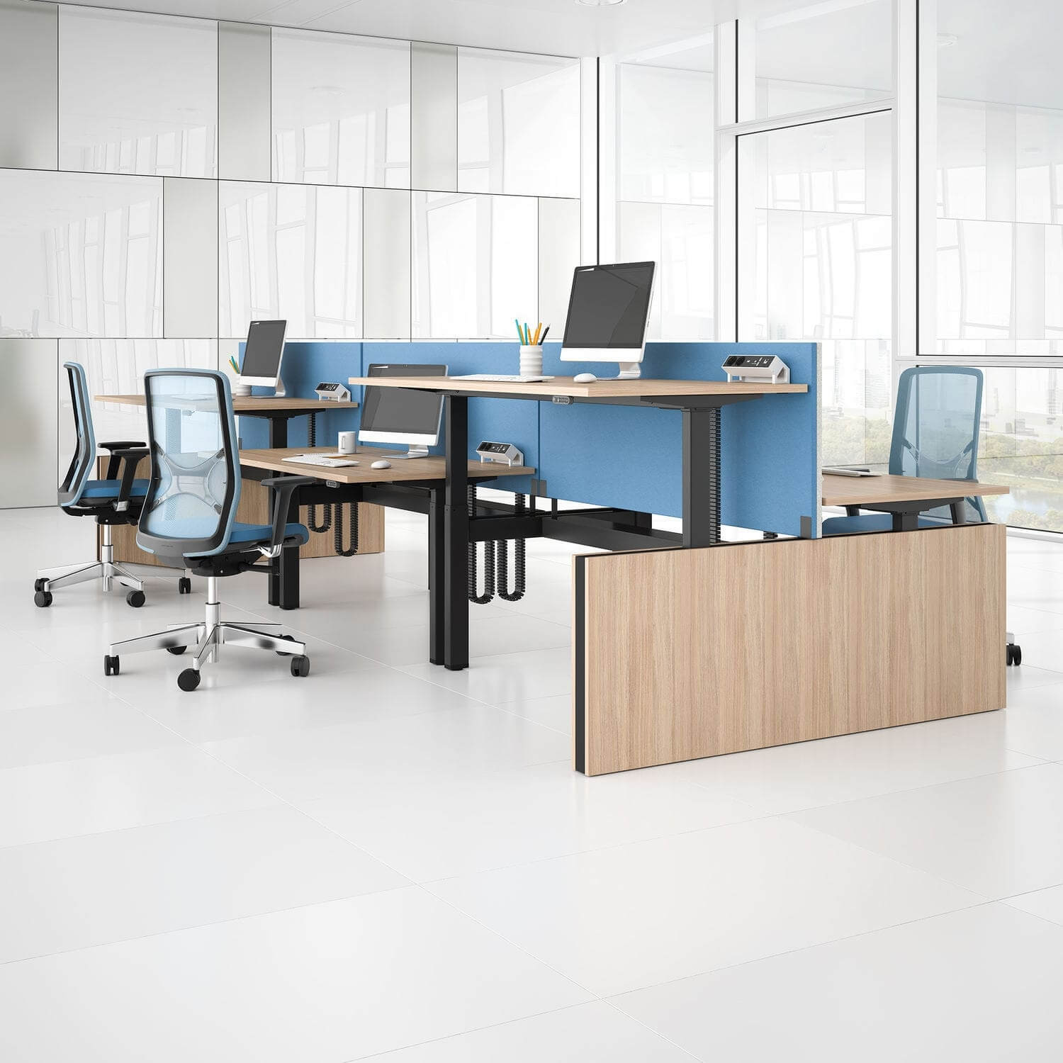 Electric 2 Columns Adjustable Office