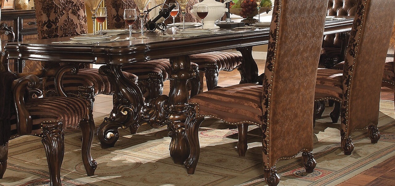 Versailles Wood/Wood Veneer Dining Table 120" by ACME