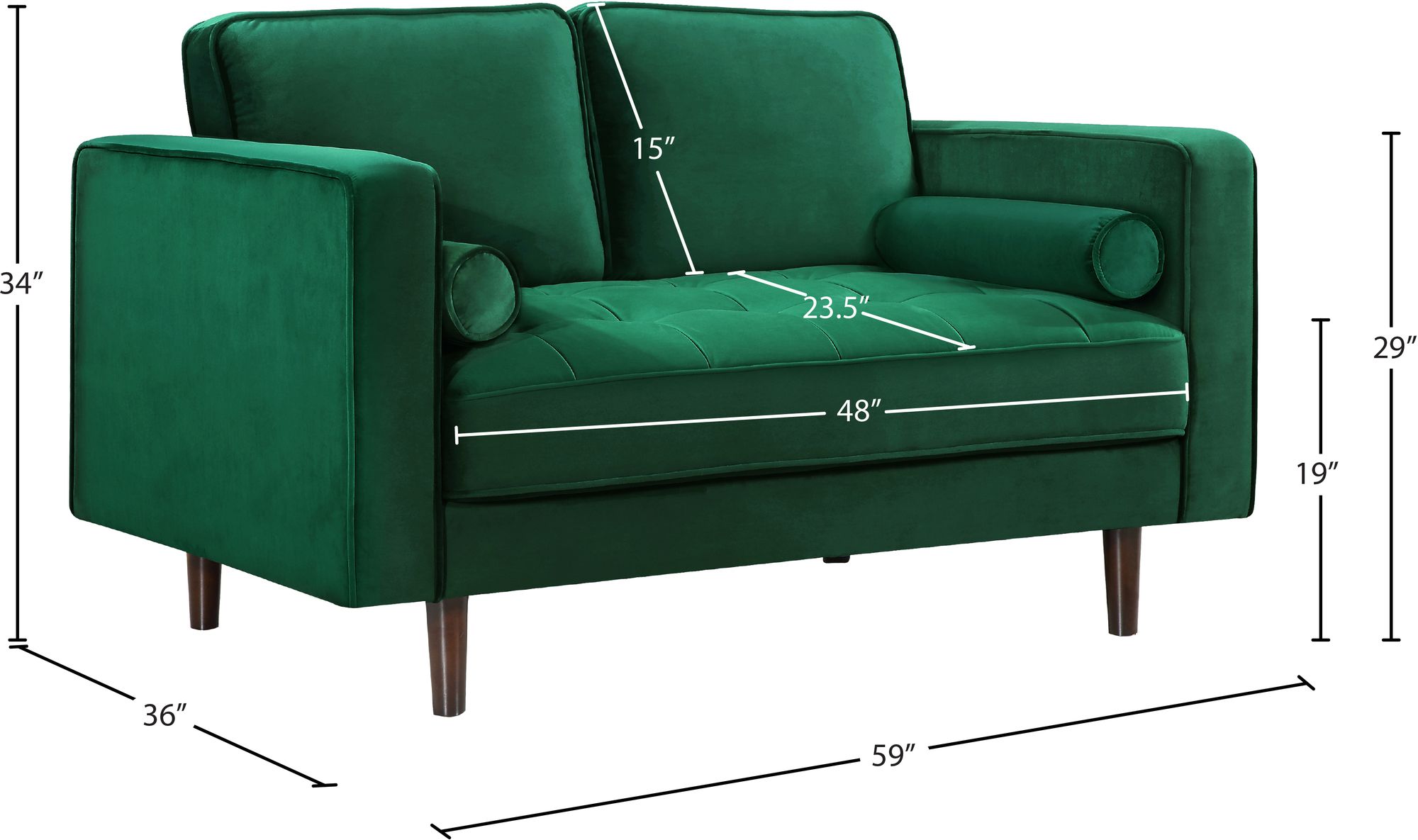 Emily Velvet Loveseat