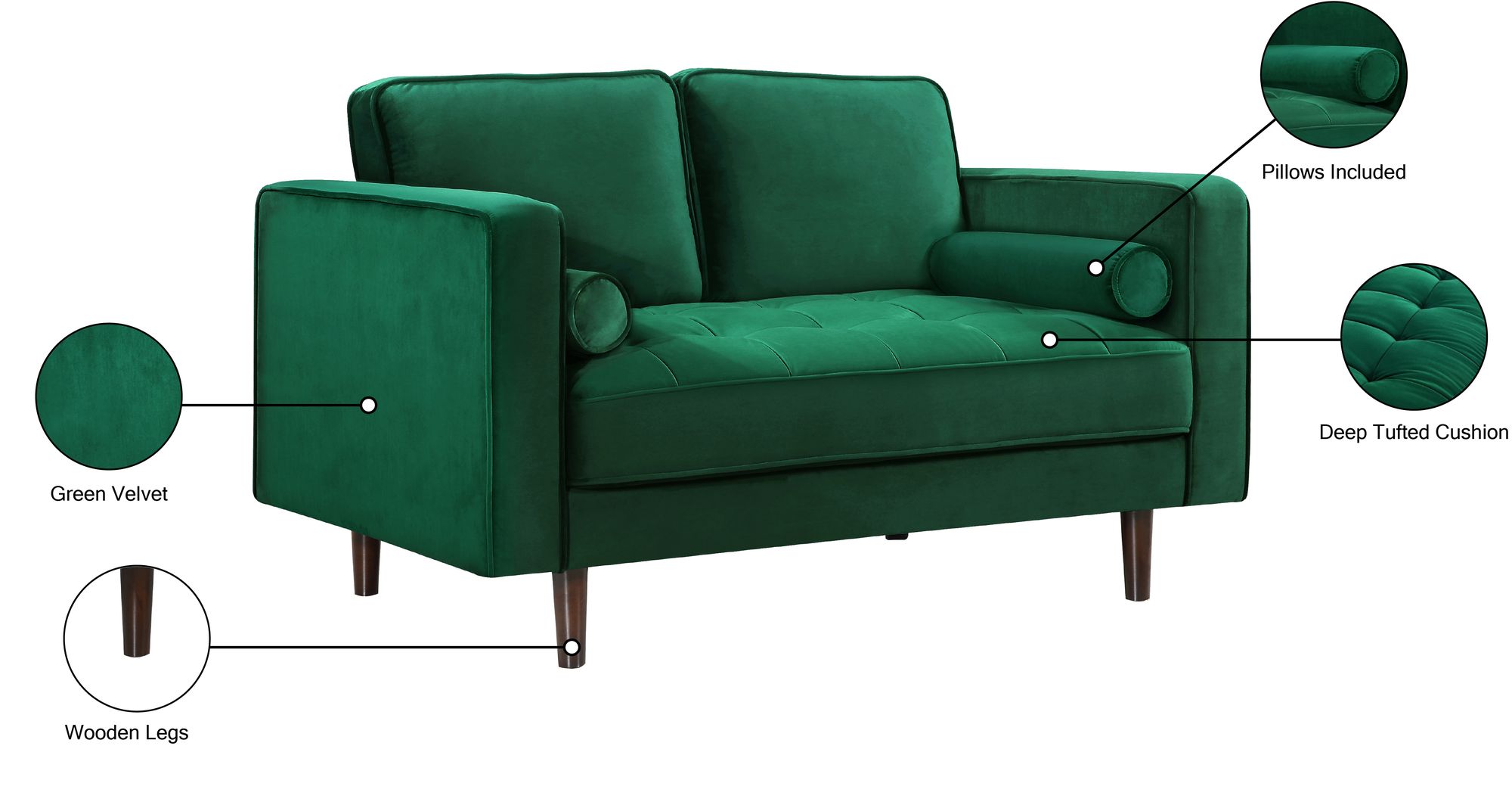 Emily Velvet Loveseat