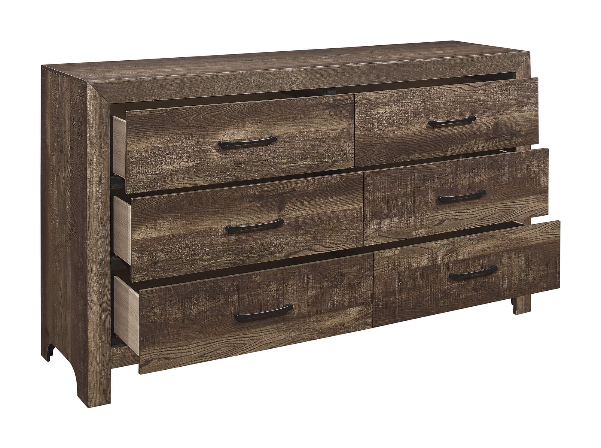 Corbin Faux Wood Veneer/Wood Panel Bedroom Set