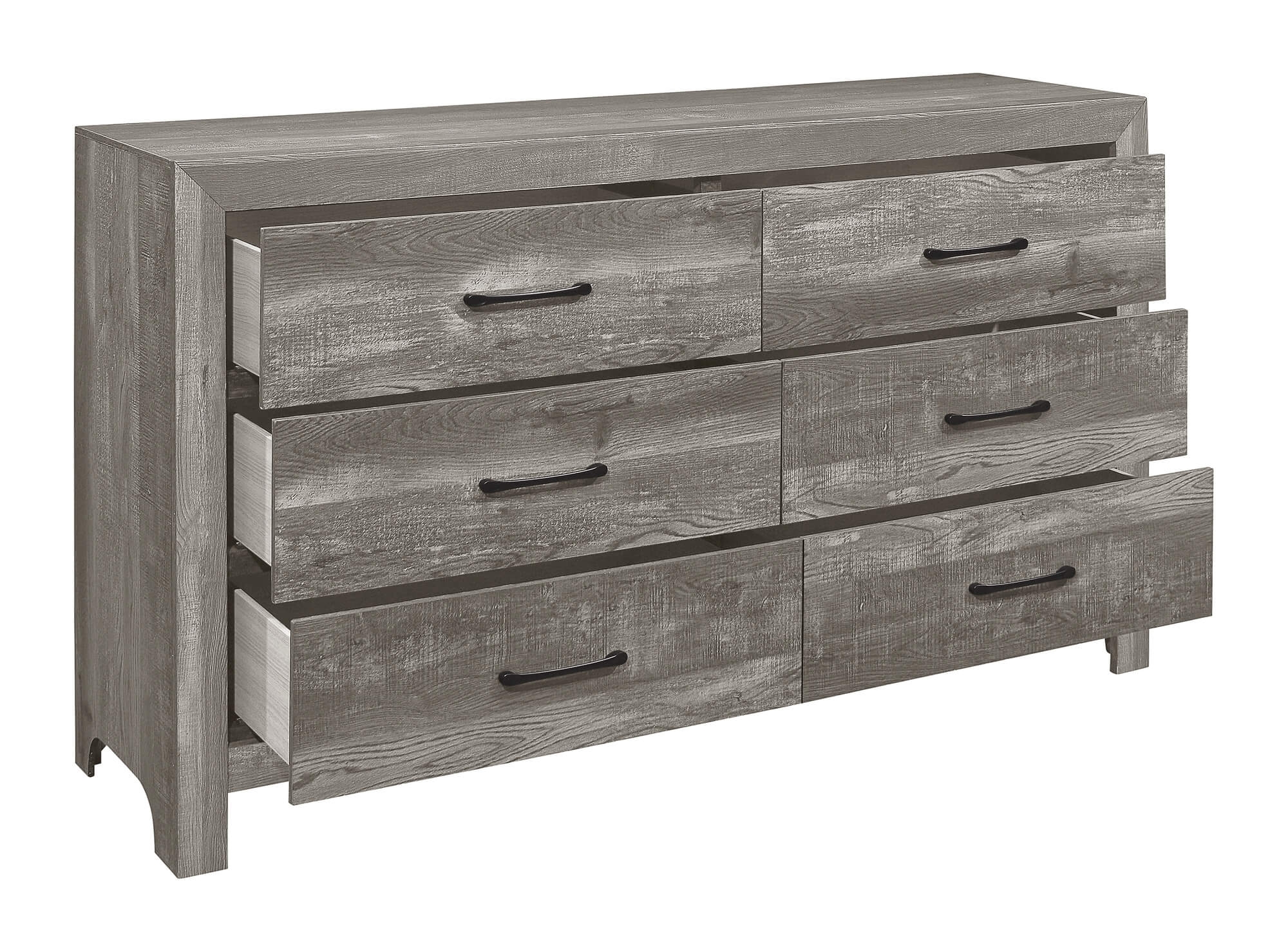 Corbin Faux Wood Veneer/Wood 6-Drawer Double Dresser