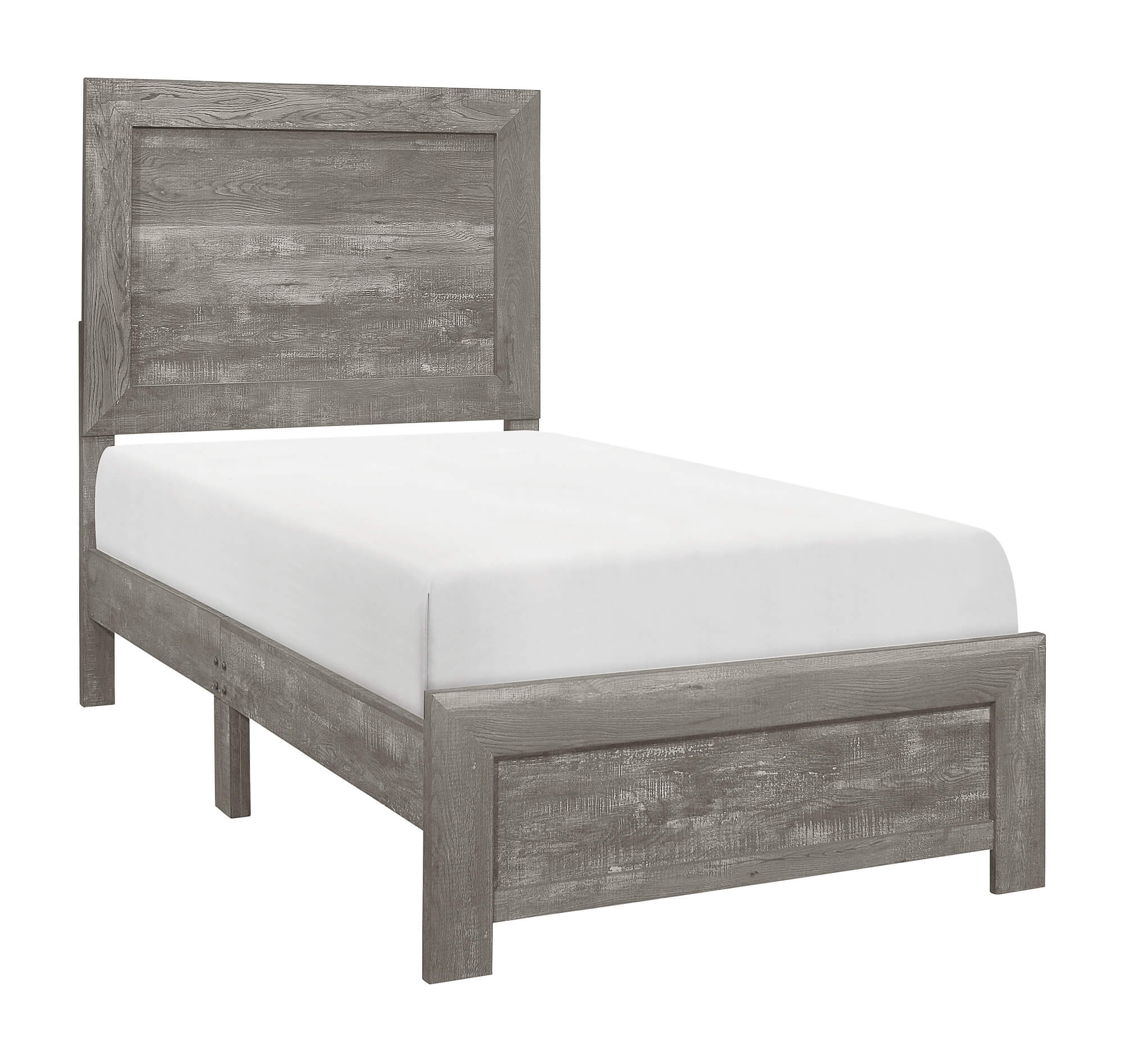 Corbin Faux Wood Veneer/Wood Panel Bed, Twin Size