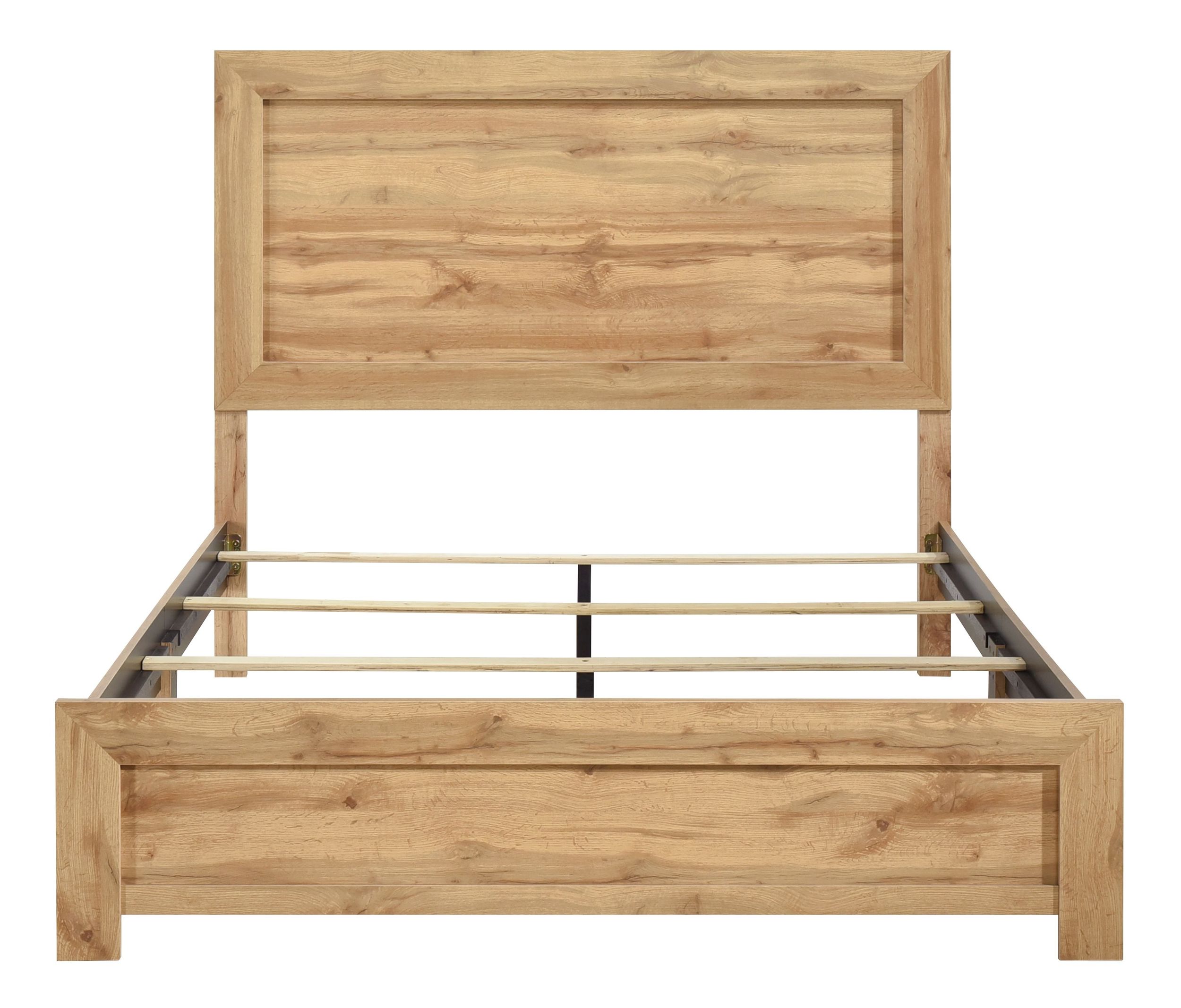 Corbin Faux Wood Veneer/Wood Panel Bed, Full Size