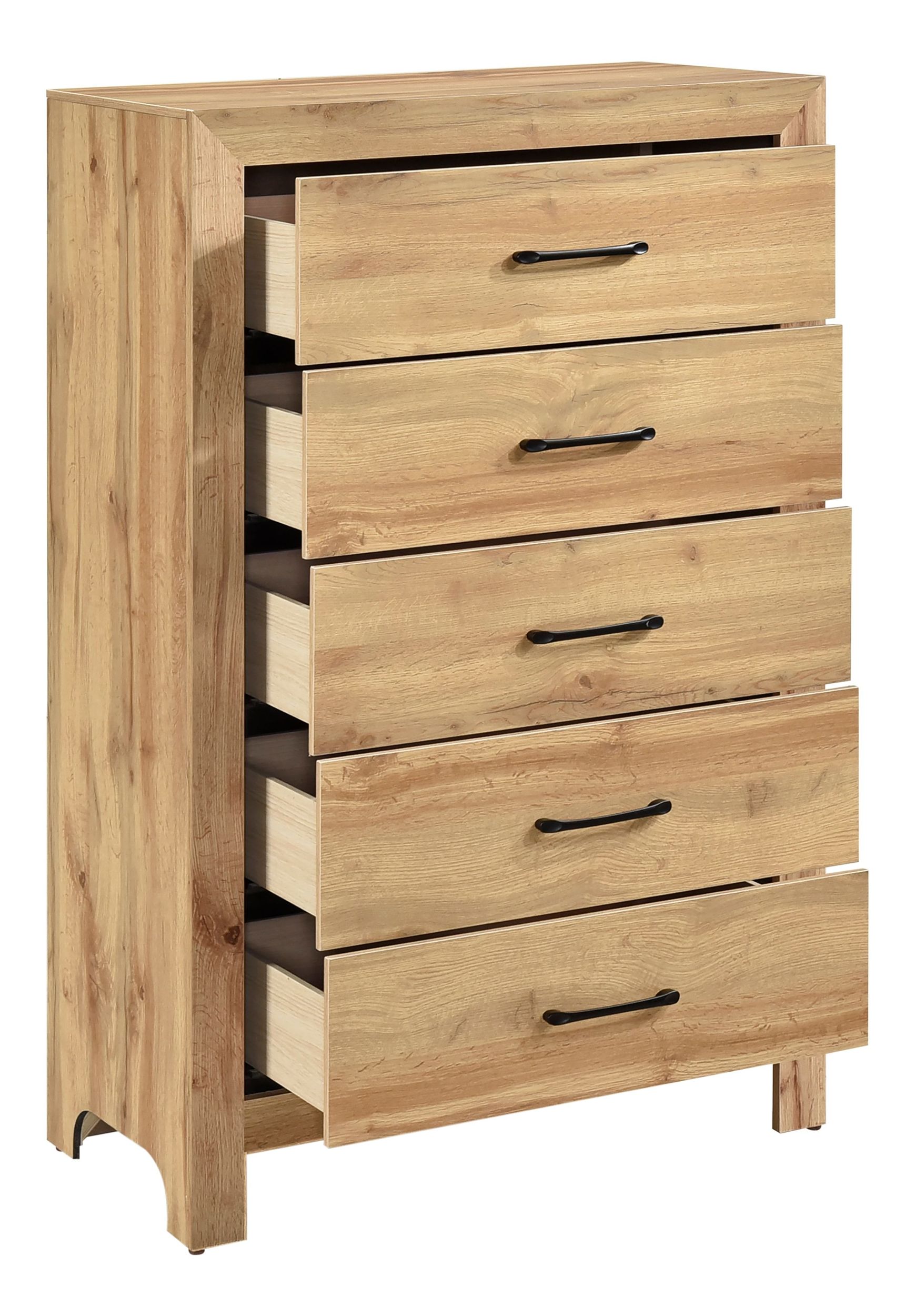 Corbin Faux Wood Veneer/Wood Panel Bedroom Set