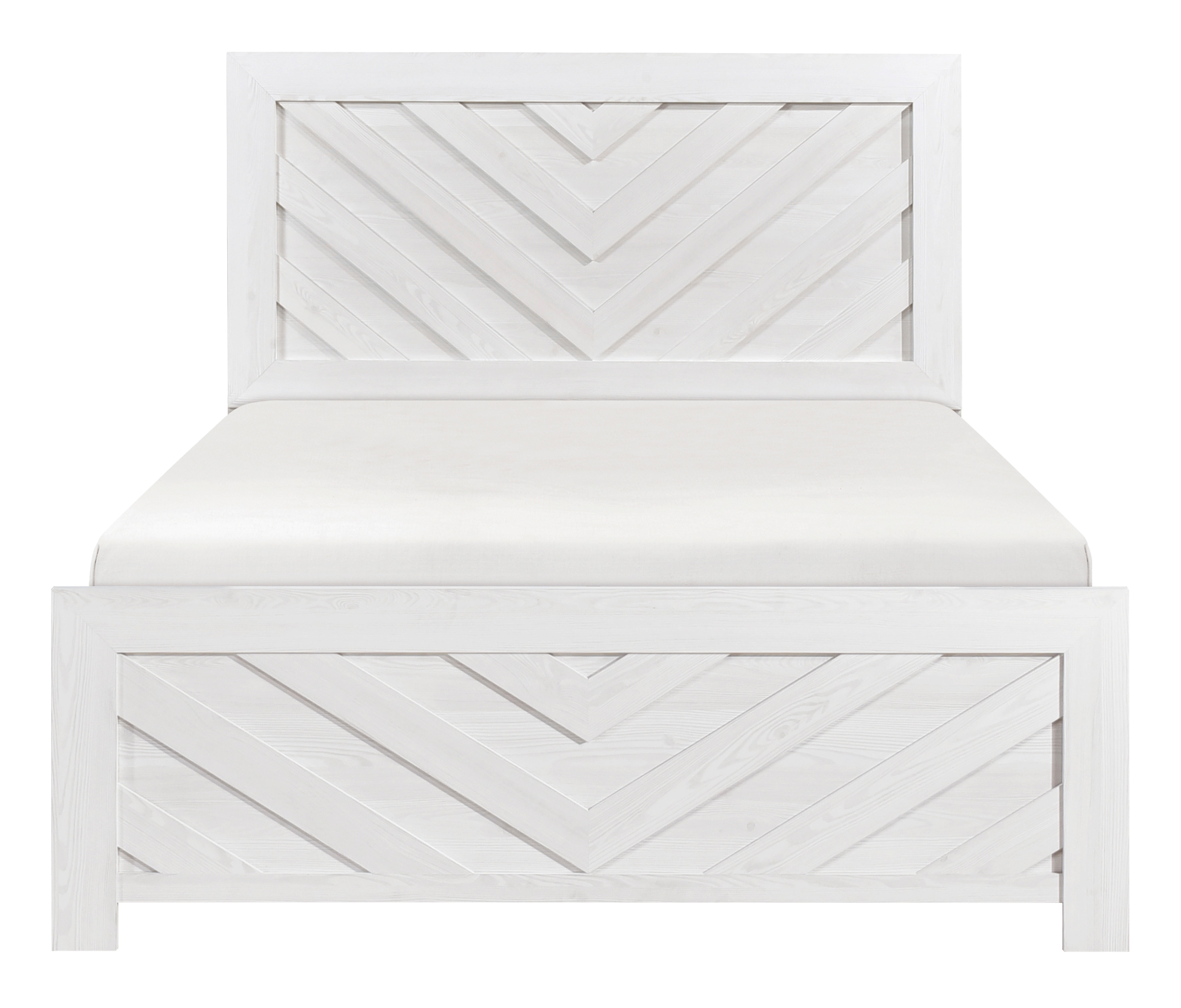Corbin Faux Wood Veneer/Wood Chevron Pattern Panel Bedroom Set