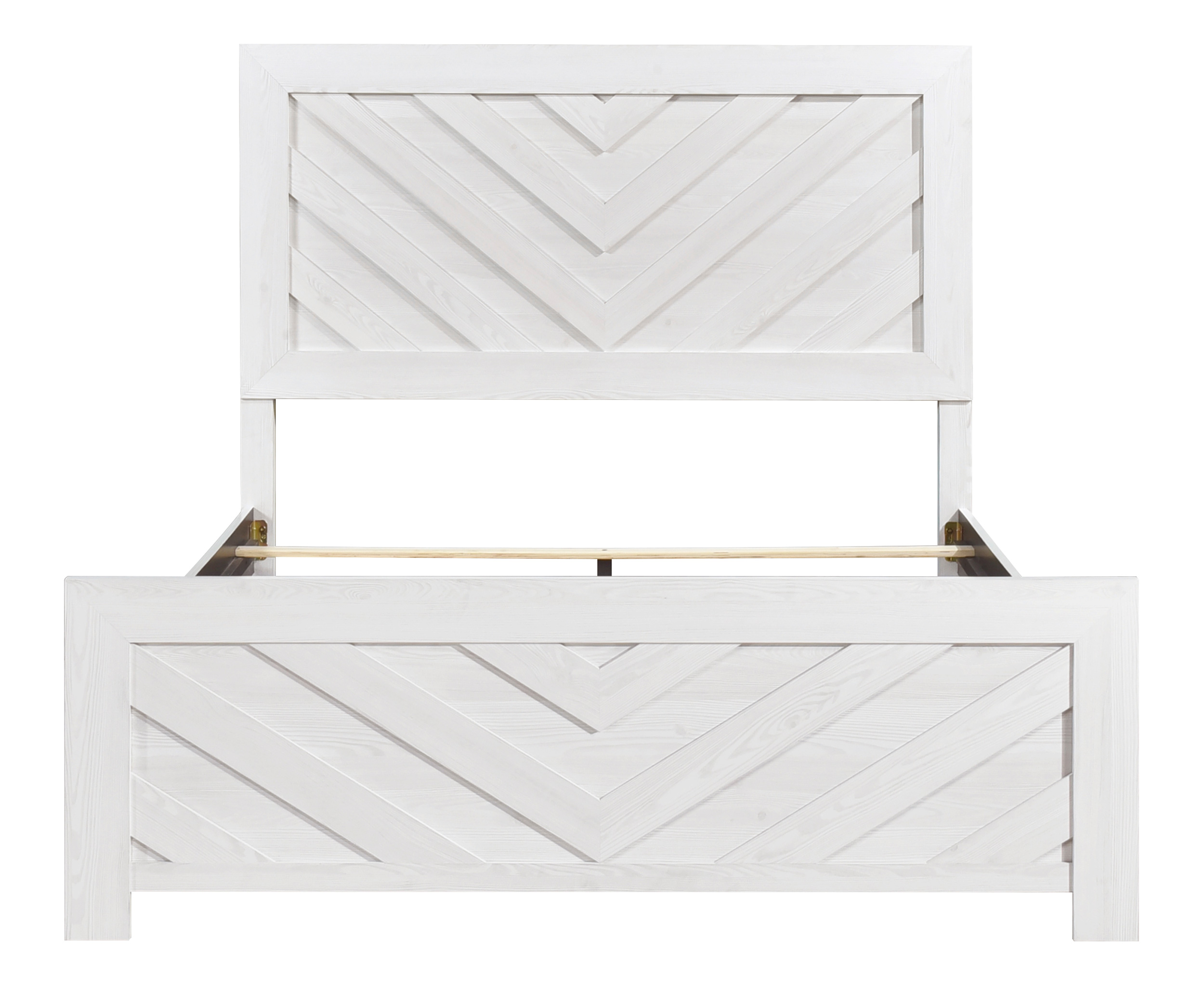 Corbin Faux Wood Veneer/Wood Chevron Pattern Panel Bedroom Set