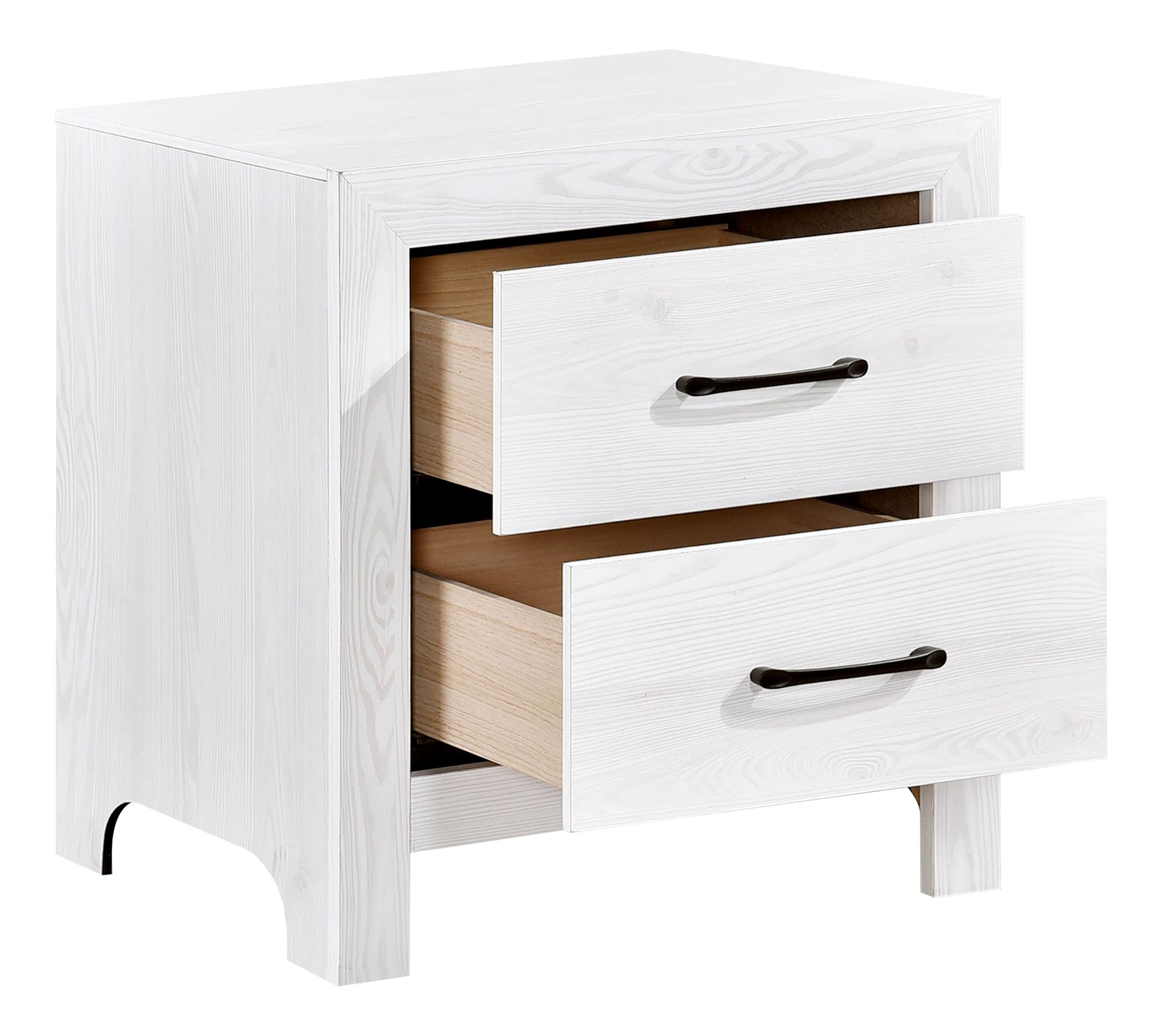 Corbin Faux Wood Veneer/Wood 2-Drawer Night Stand