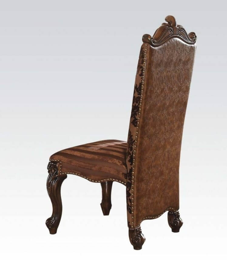 Versailles PU/Fabric/Wood 120"L Dining Set by ACME