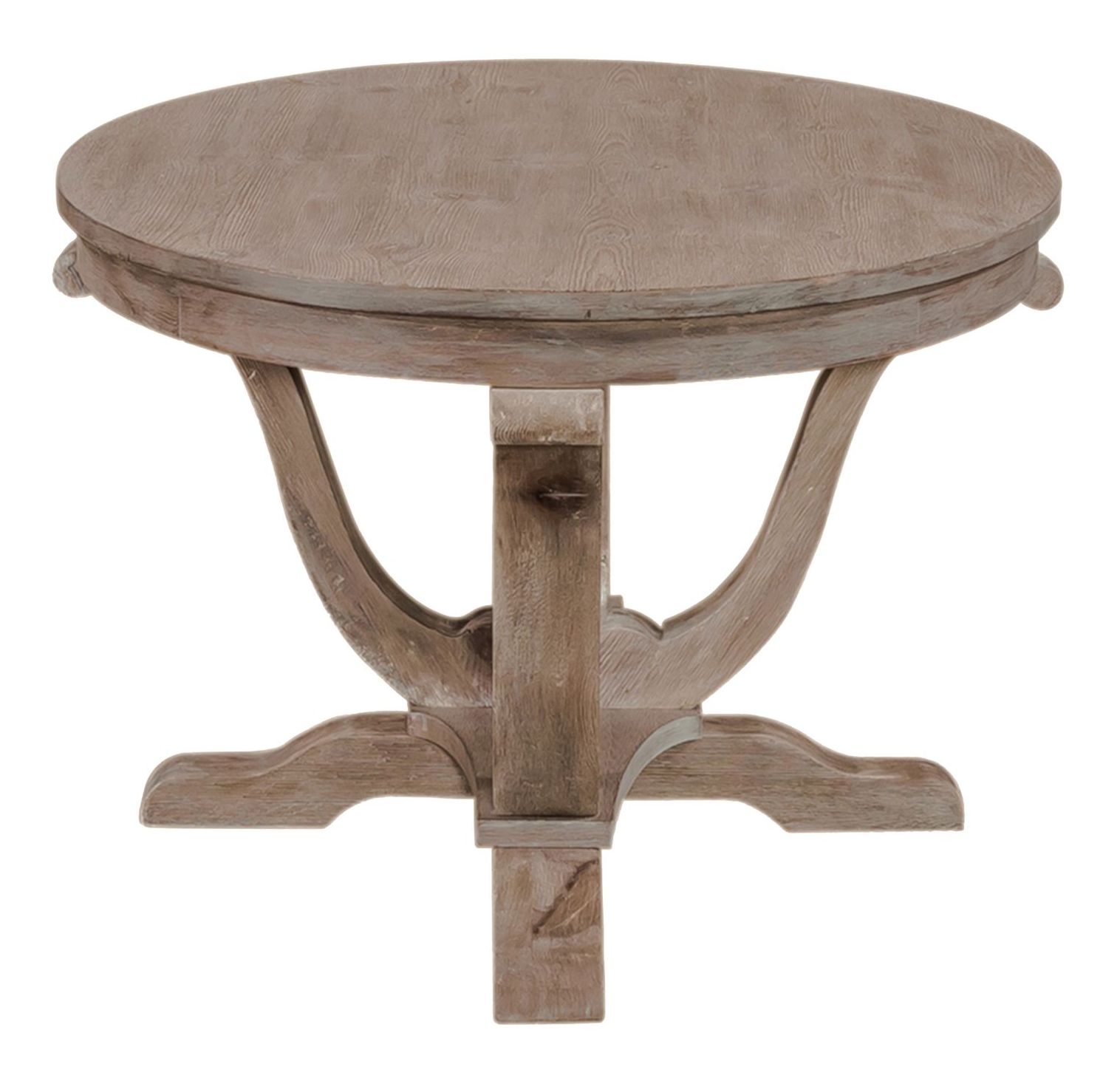 Greystone Mill Oval Cocktail Set | Rustic White Wash Table