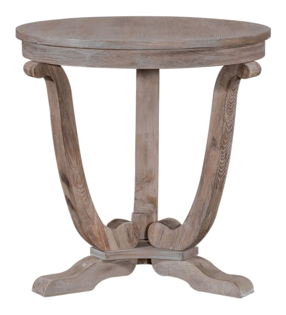 Greystone Mill Oval Cocktail Set | Rustic White Wash Table