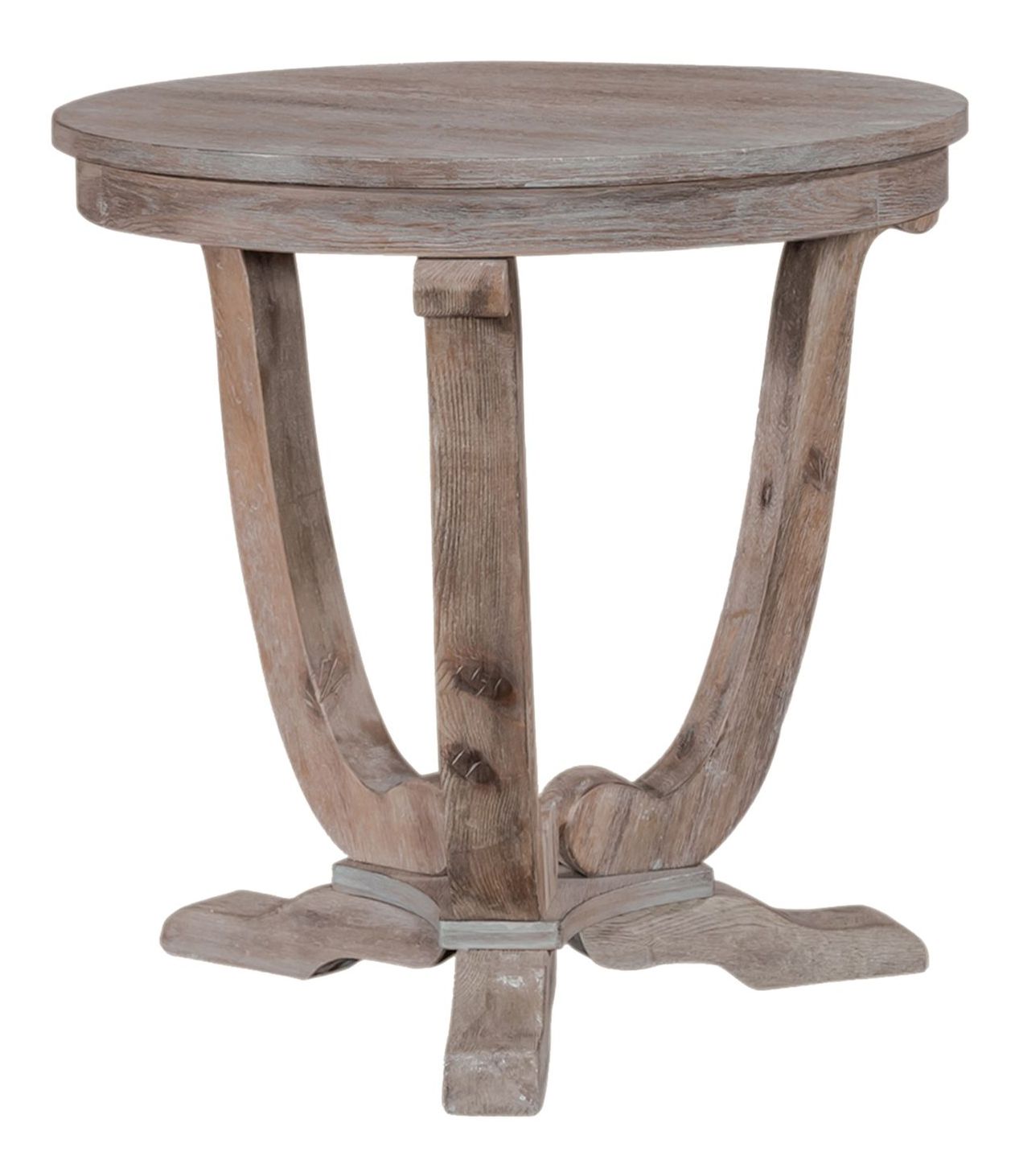 Greystone Mill Round Wood End Table