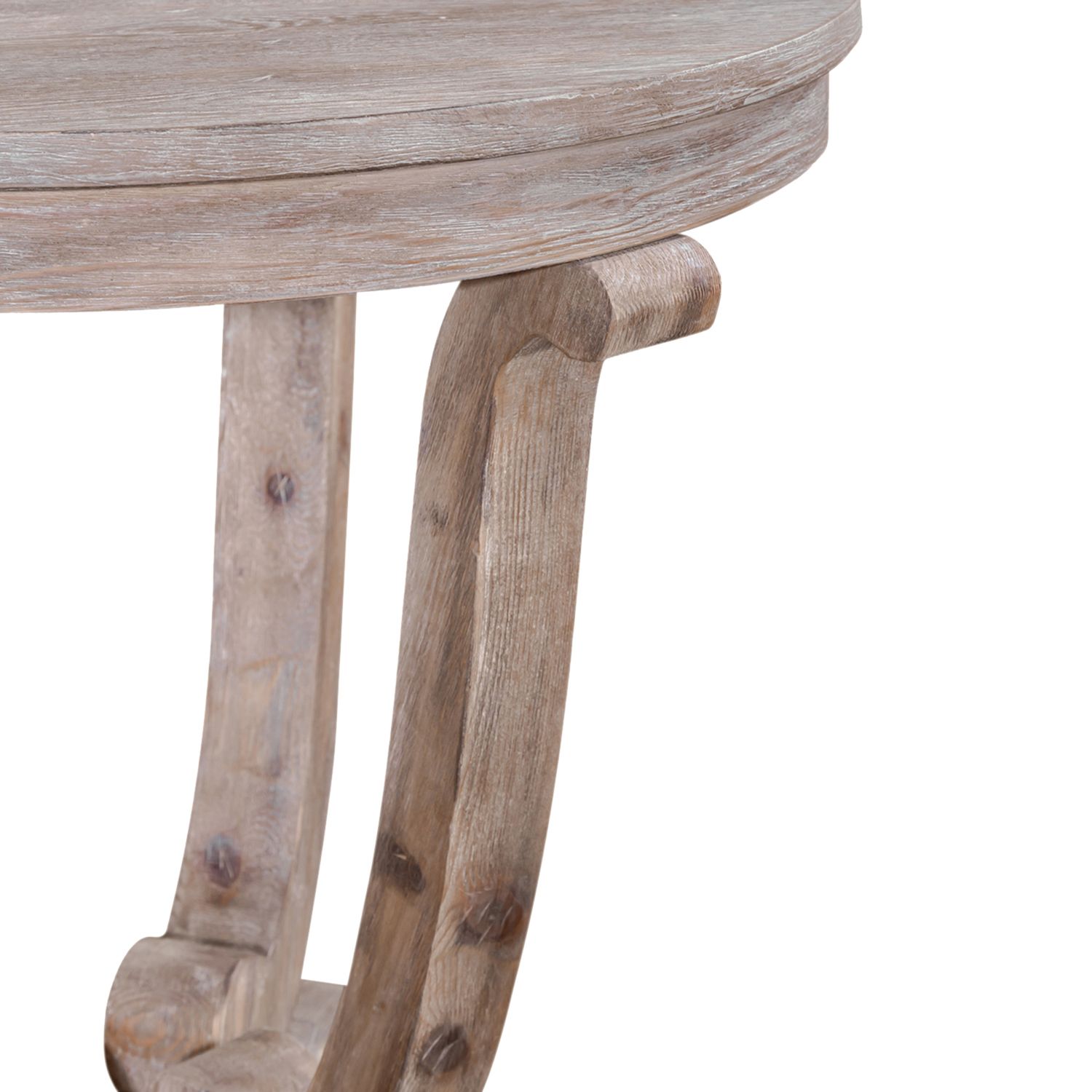 Greystone Mill Round Wood End Table
