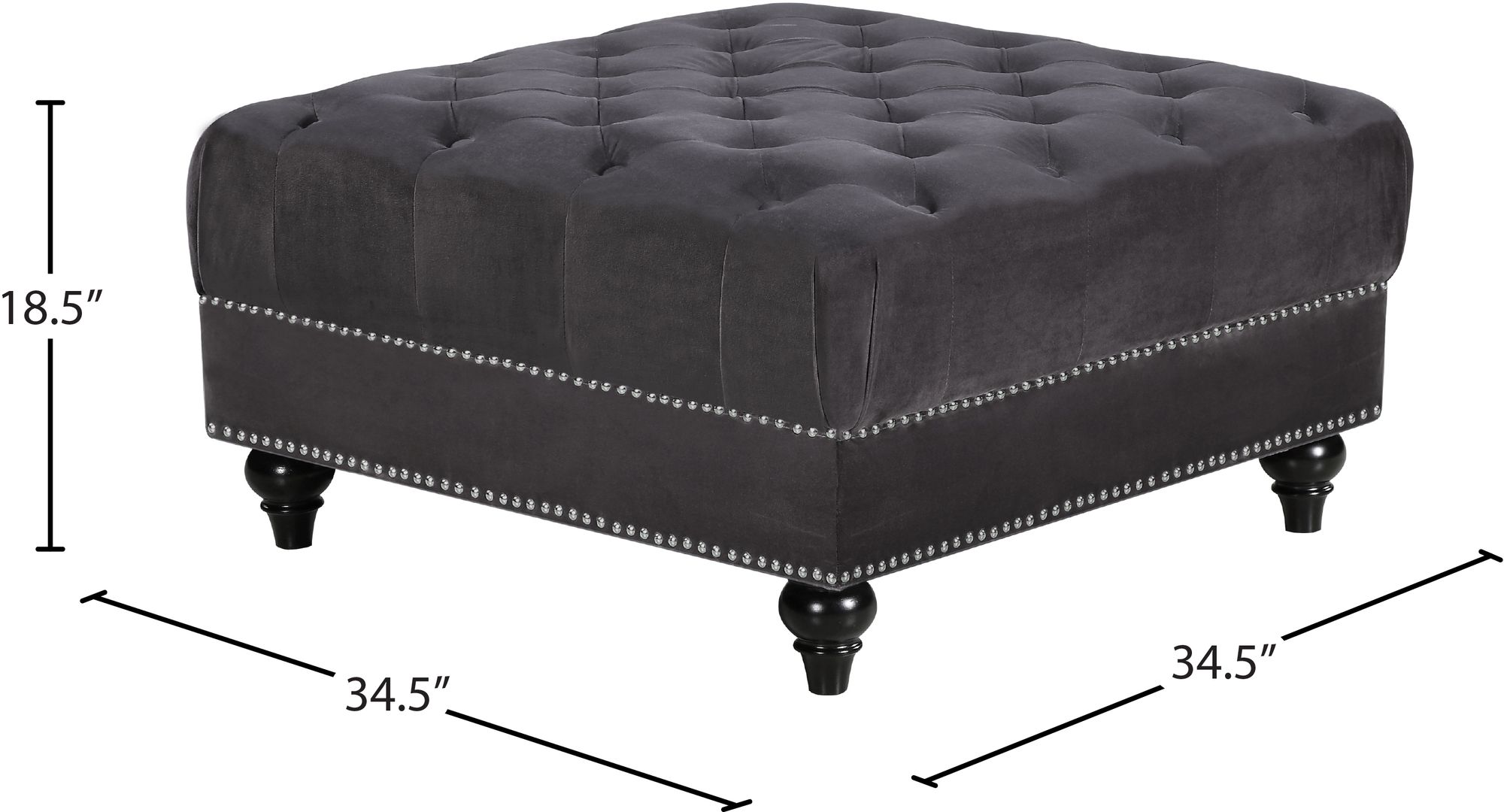 Sabrina Velvet Ottoman