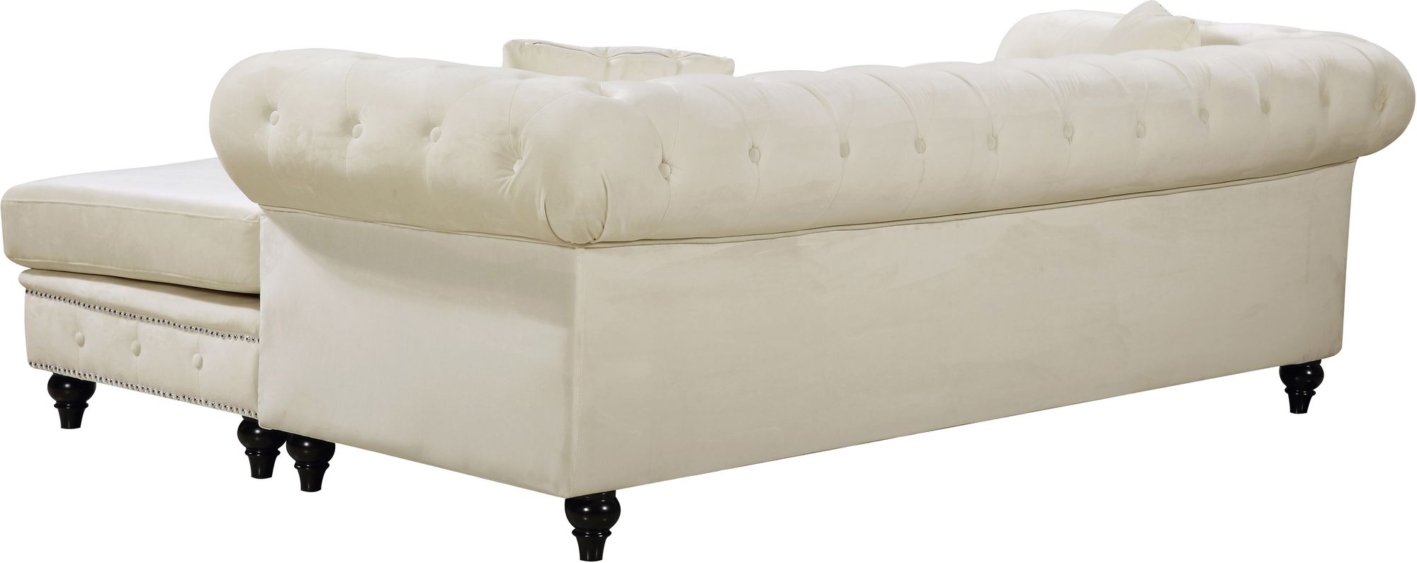 Sabrina 96" 2-Piece Velvet Reversible Sectional
