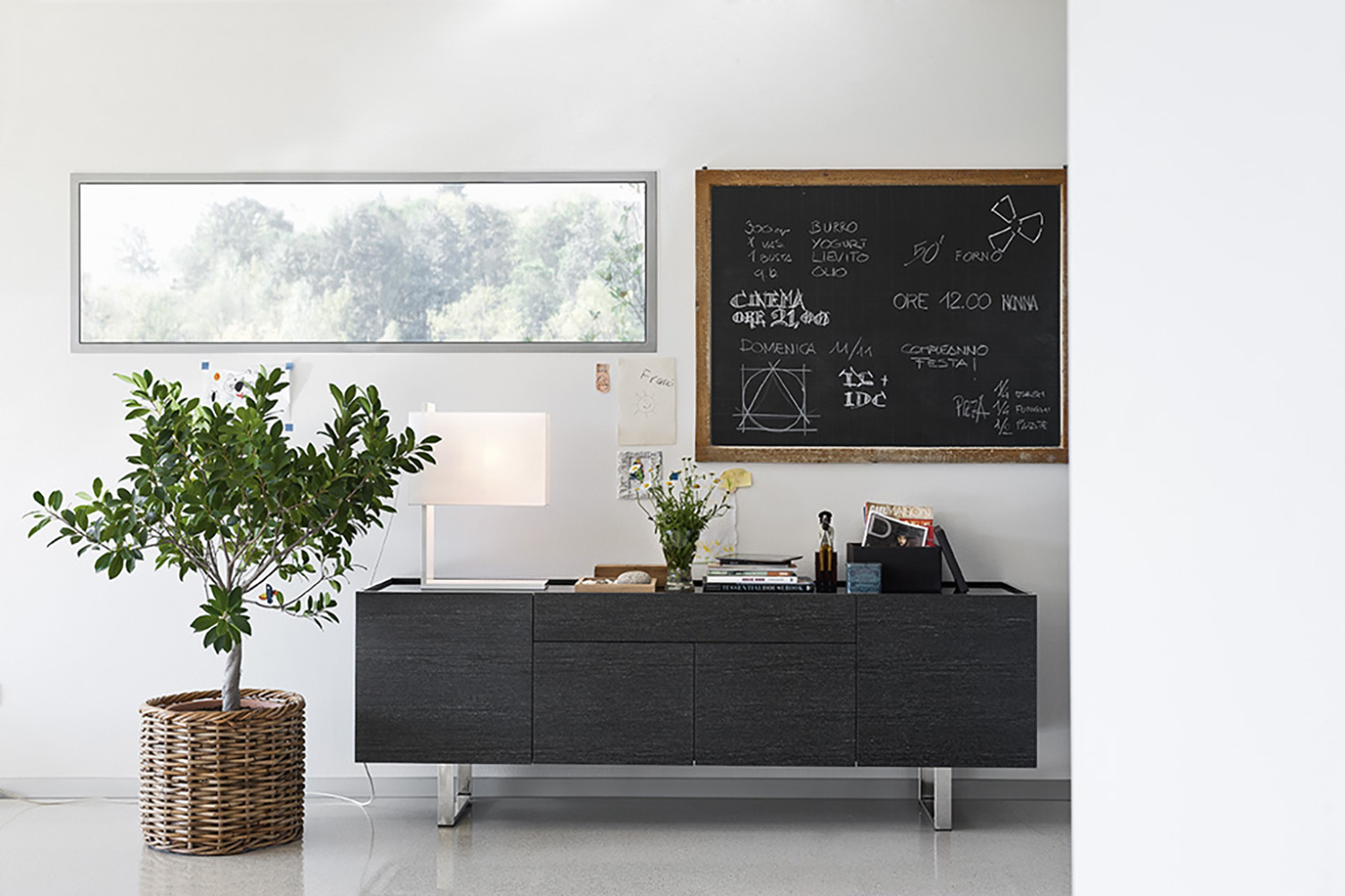 Horizon Ceramic/Wood/Metal Customizable Sideboard w/4 Doors & Drawer & Metal Base
