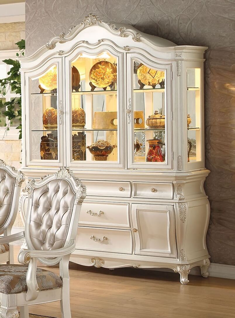 Chantelle Wood/Wood Veneer China Cabinet by ACME