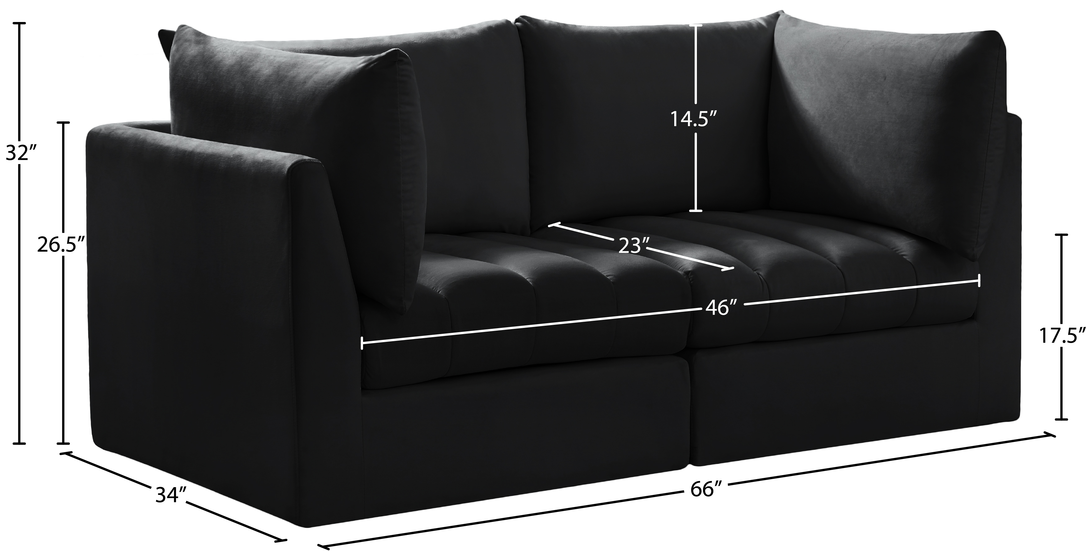 Jacob Velvet Modular Sofa
