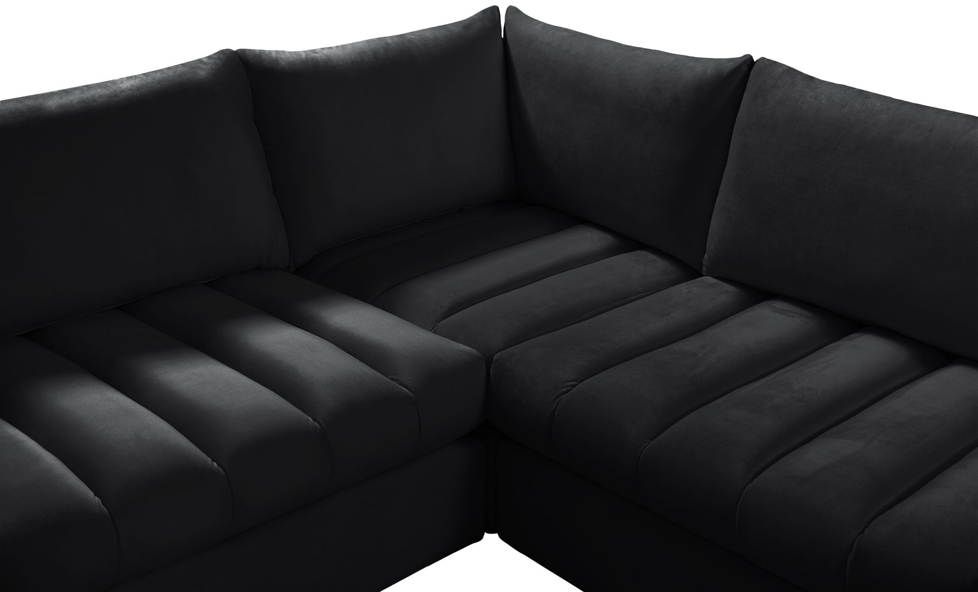 Jacob 103" 4-Piece Velvet Modular Sectional