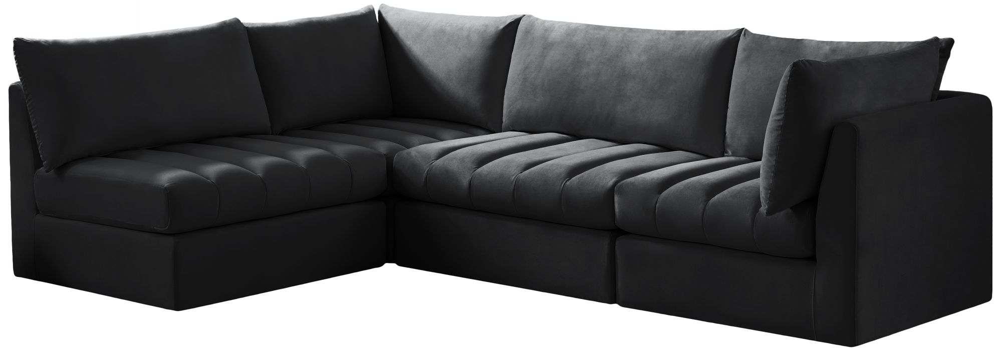 Jacob 103" 4-Piece Velvet Modular Sectional