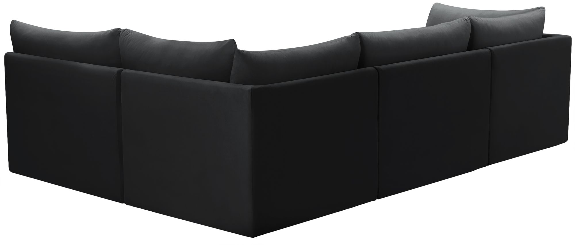Jacob 103" 4-Piece Velvet Modular Sectional