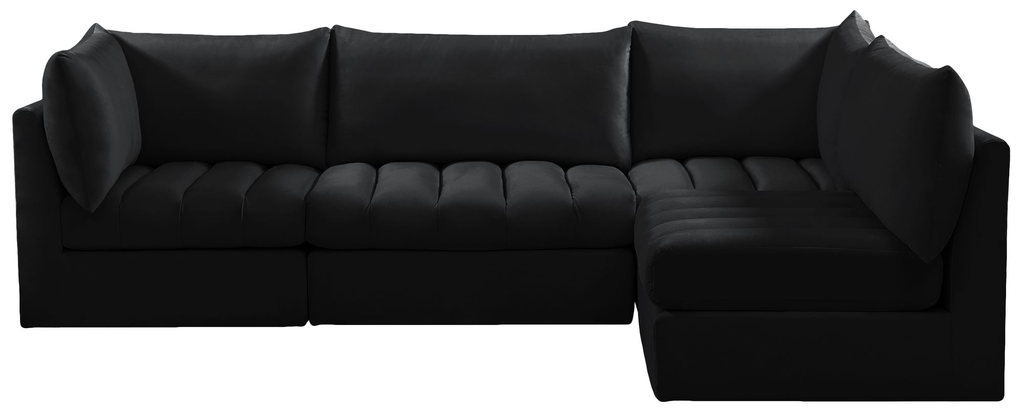 Jacob 103" 4-Piece Velvet Modular Sectional