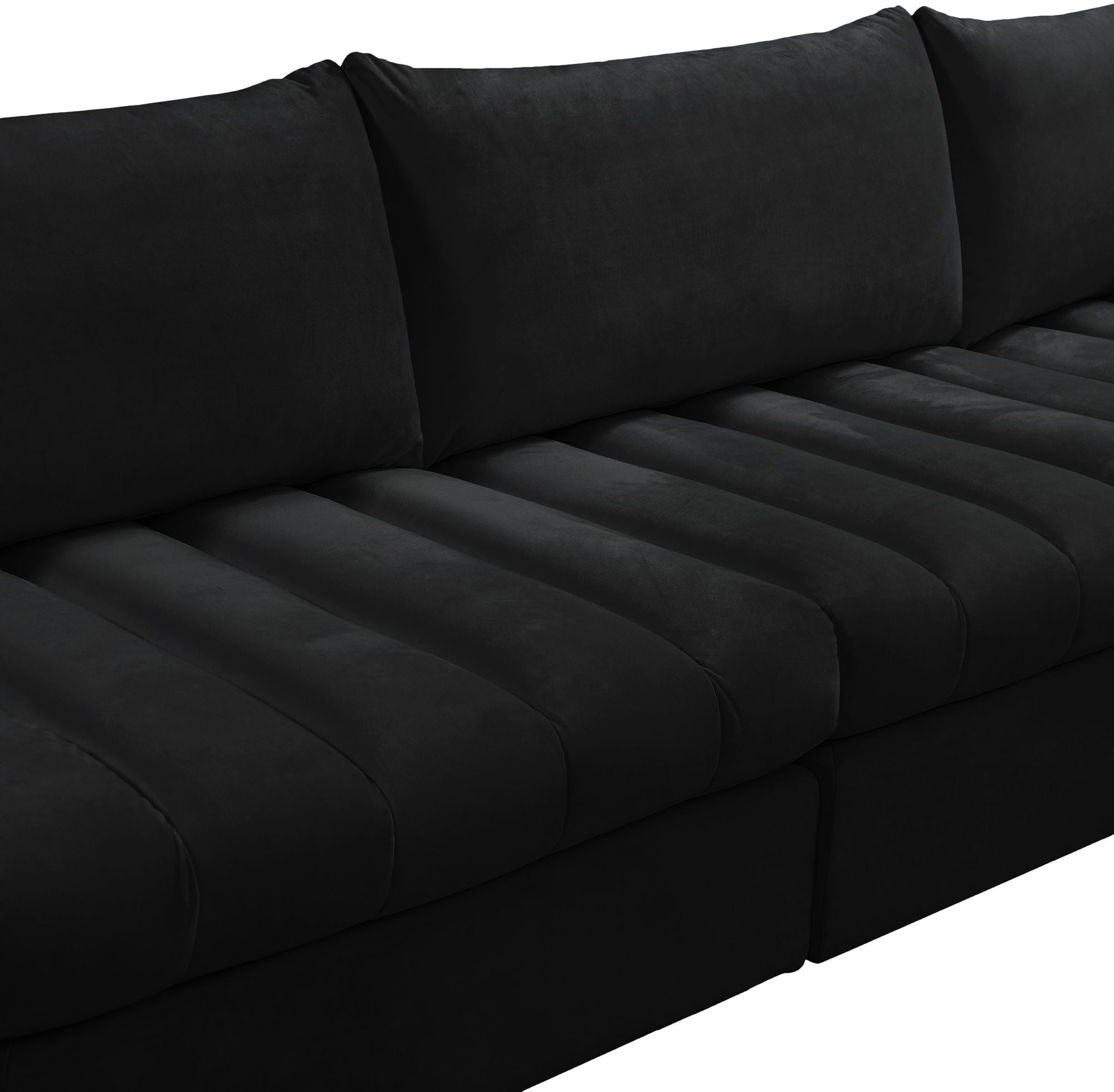 Jacob 140" 5-Piece Velvet Modular Sectional