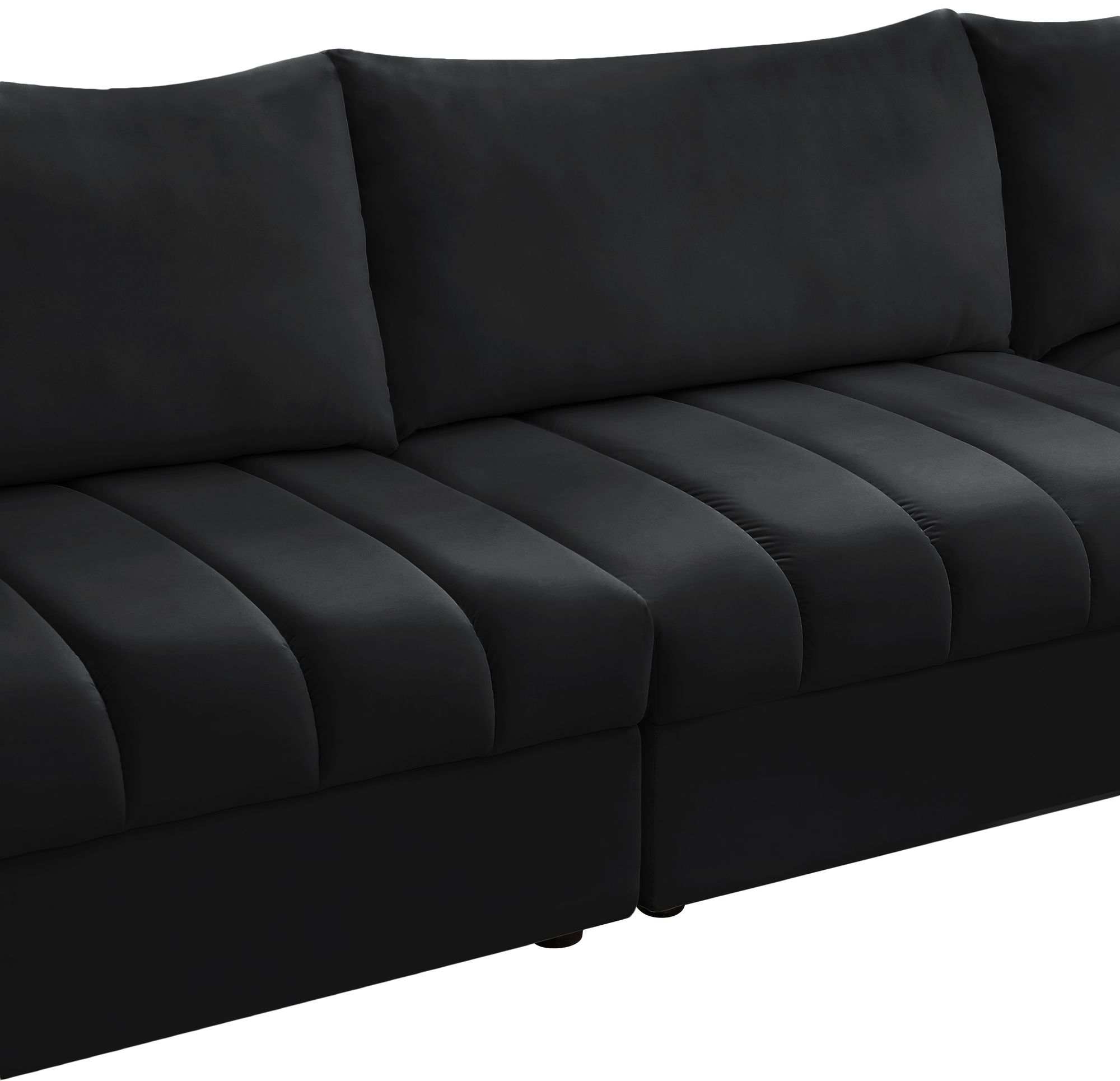 Jacob 140" 5-Piece Velvet Modular Sectional