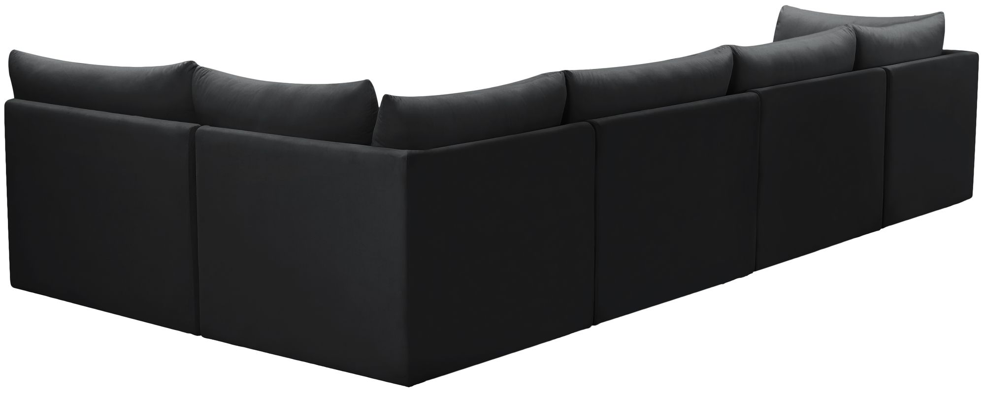 Jacob 140" 5-Piece Velvet Modular Sectional