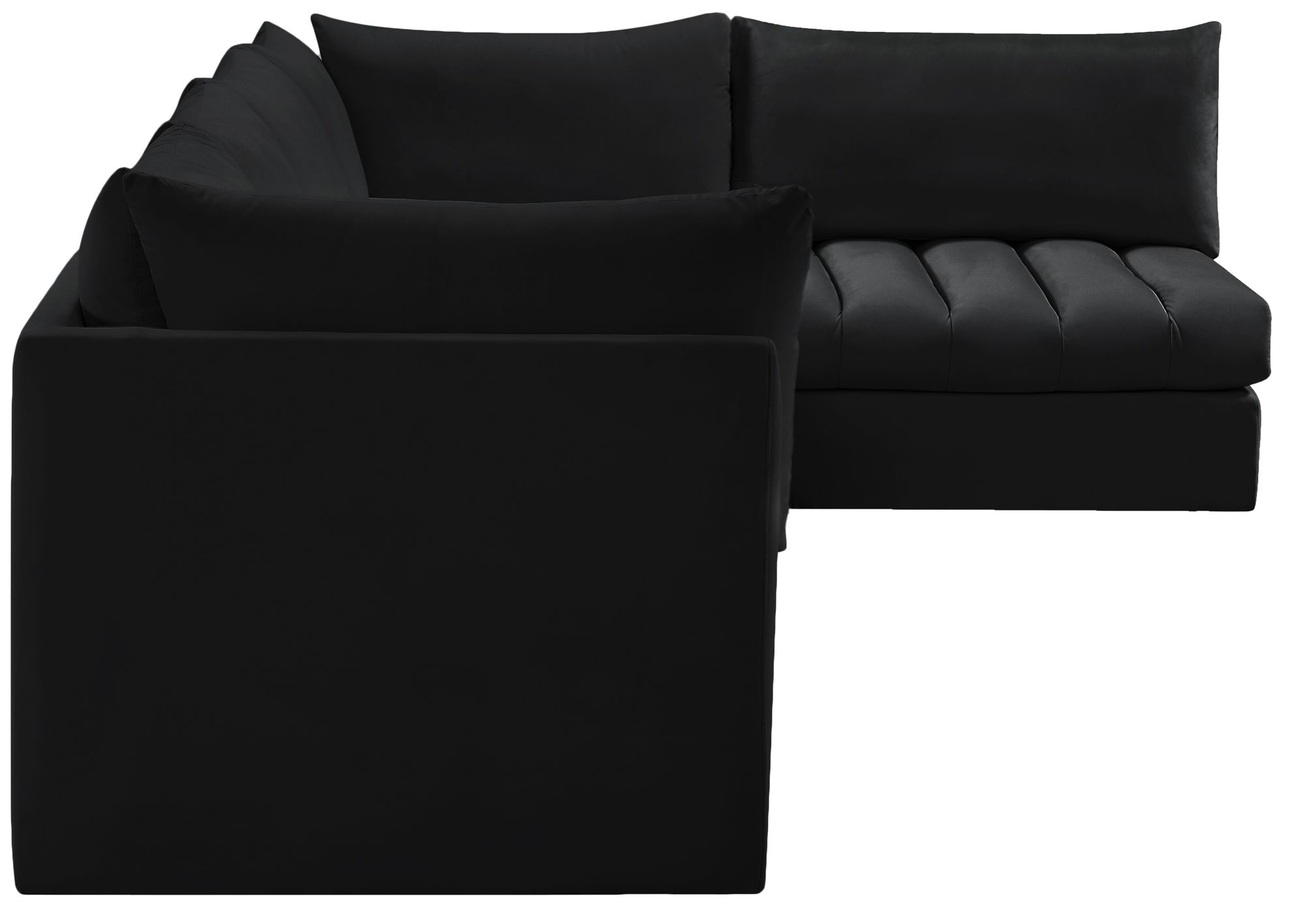 Jacob 140" 5-Piece Velvet Modular Sectional