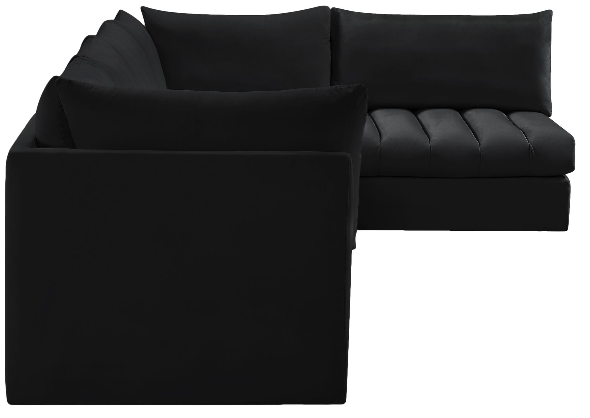 Jacob 140" 5-Piece Velvet Modular Sectional