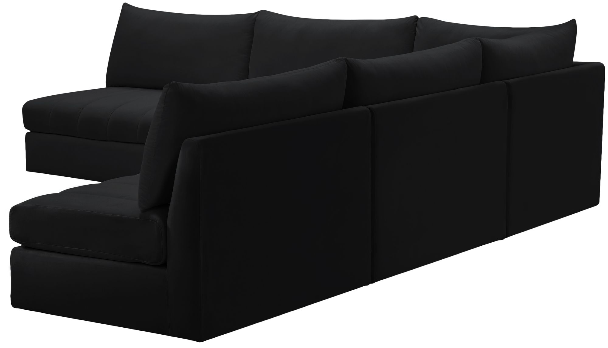 Jacob 107" Black Sectional Back Side