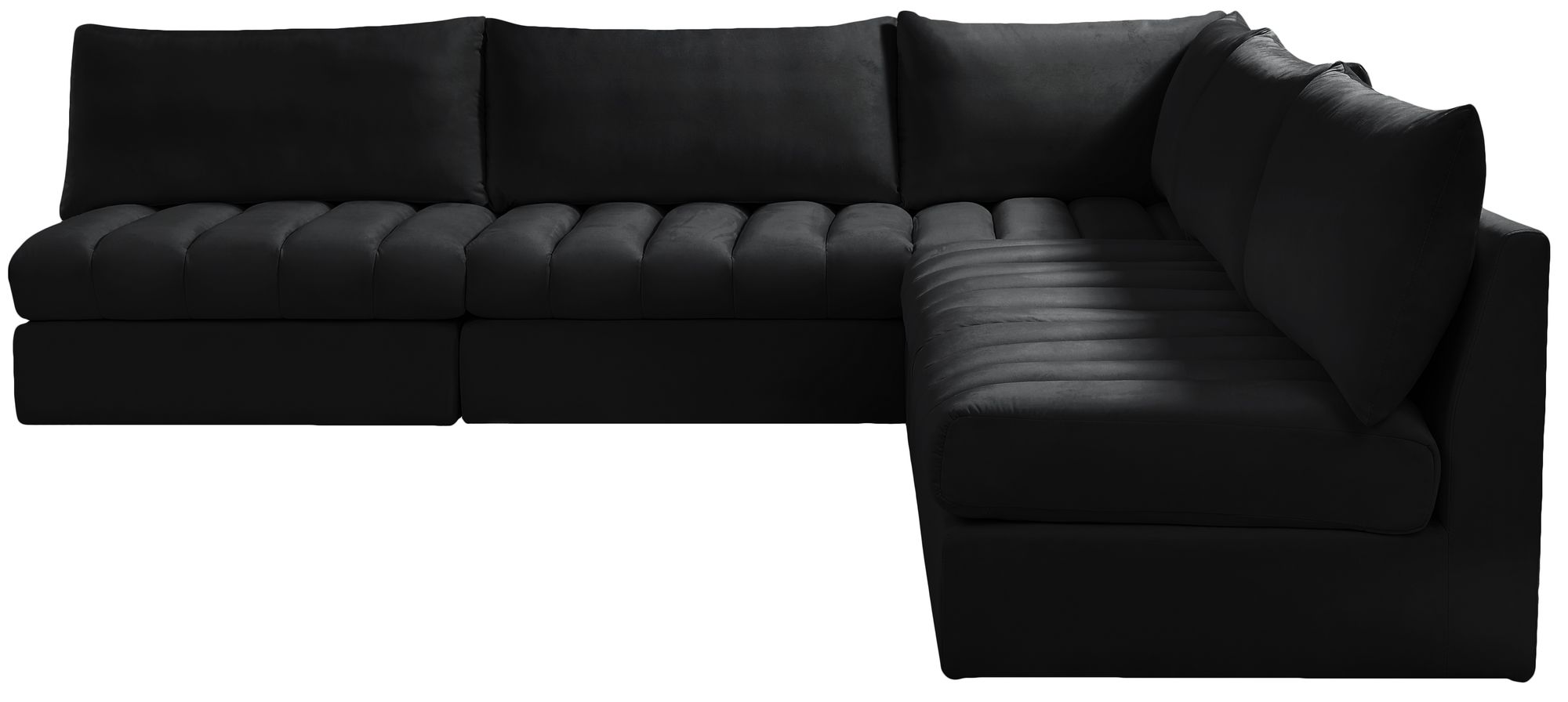 Jacob 107" 5-Piece Velvet Modular Sectional