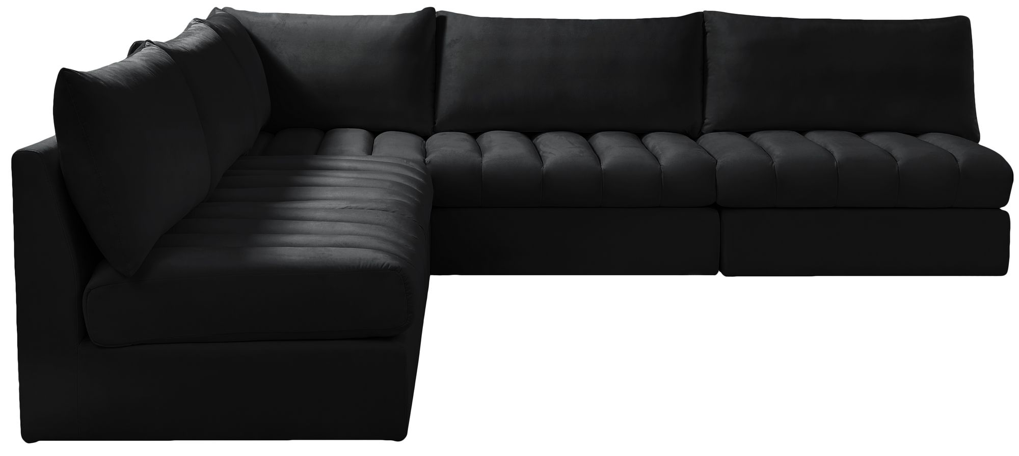 Jacob 107" 5-Piece Velvet Modular Sectional