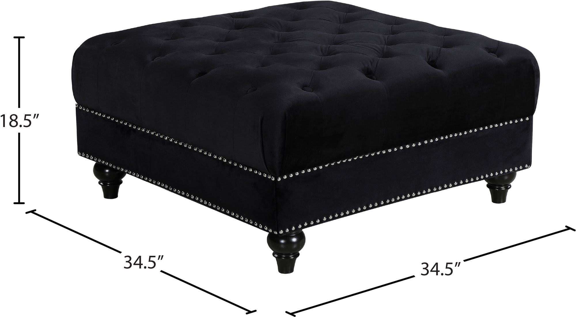 Sabrina Velvet Ottoman