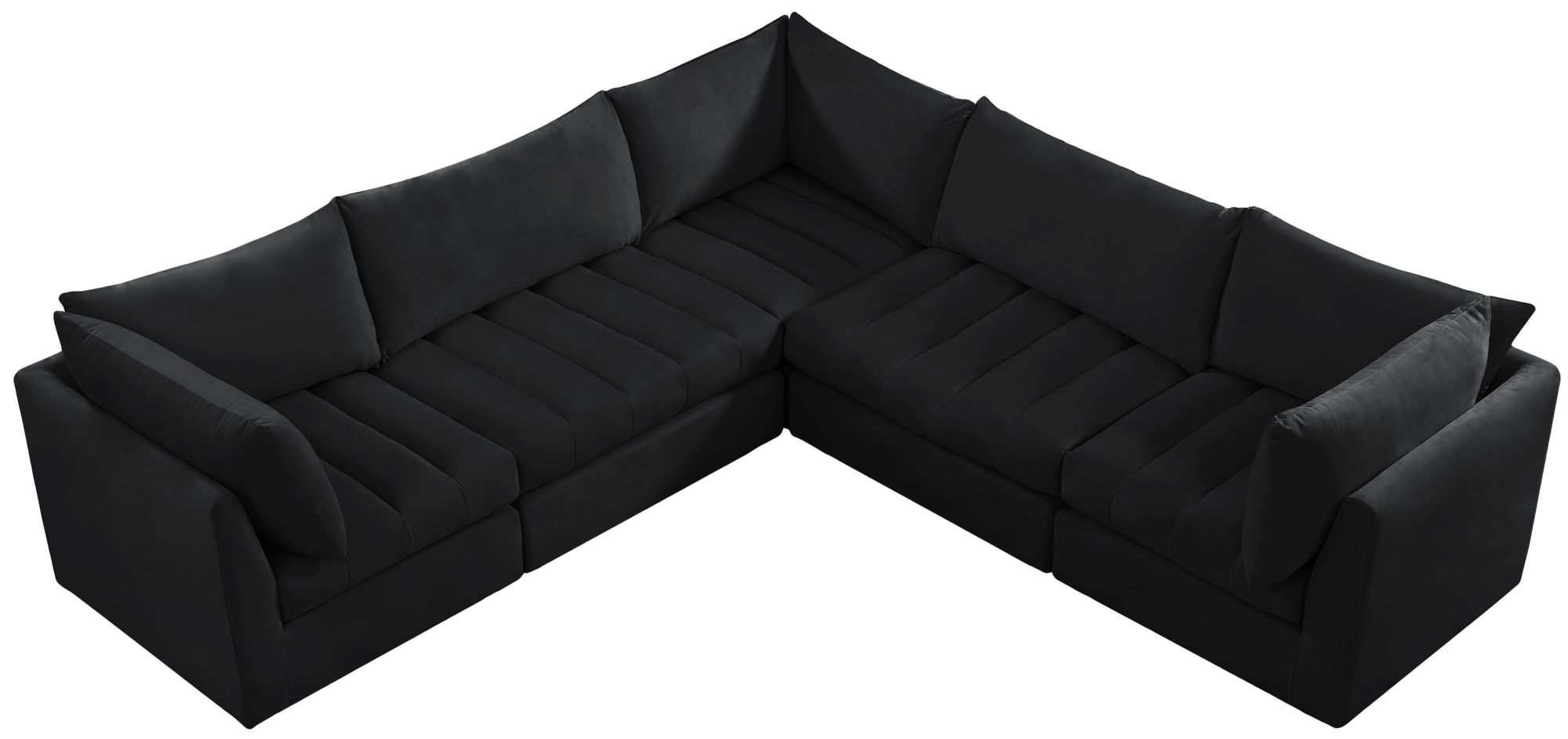 Jacob 103" 5-Piece Velvet Modular Sectional