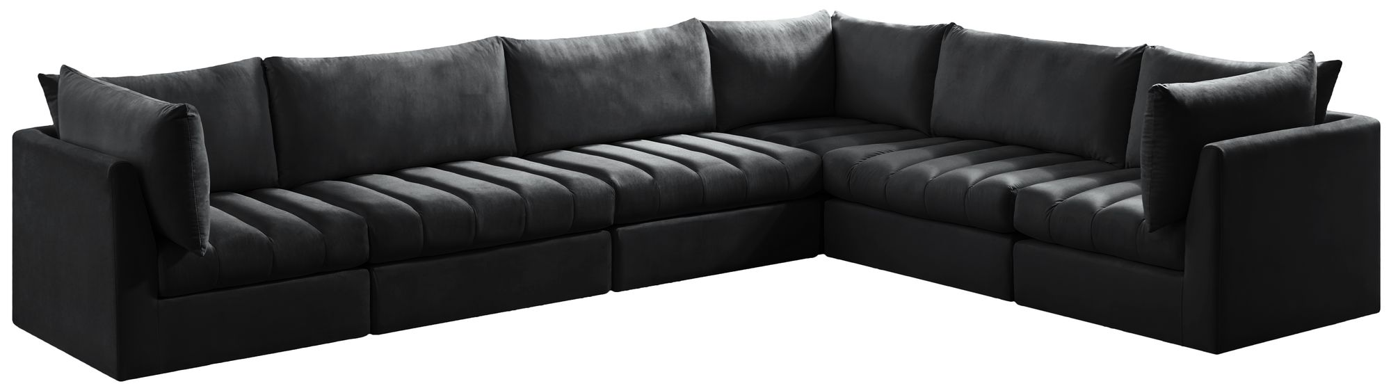 Jacob 140" 6-Piece Velvet Modular Sectional