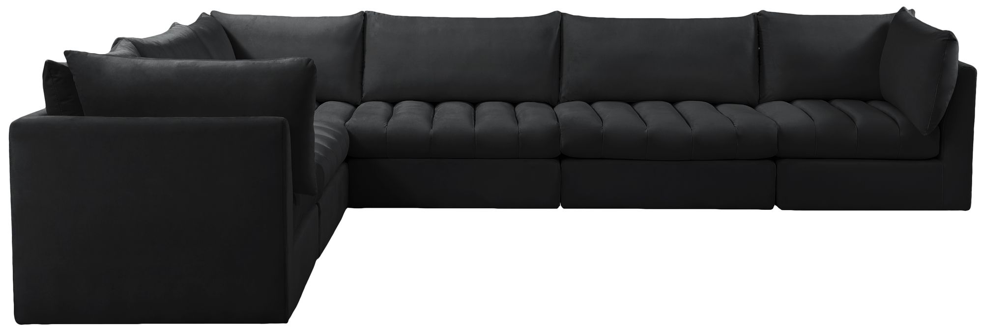 Jacob 140" 6-Piece Velvet Modular Sectional