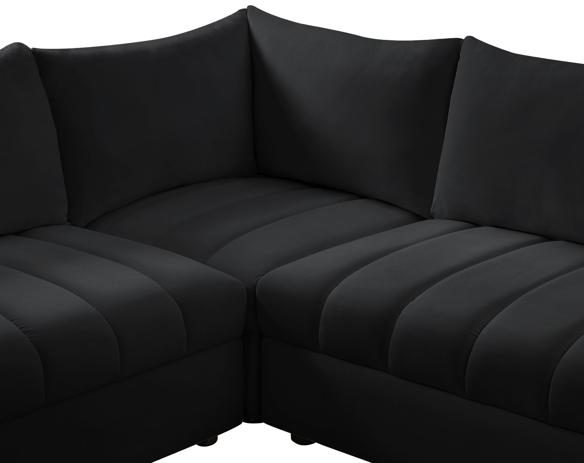 Jacob 140" 8-Piece Velvet Modular U-Shape Sectional